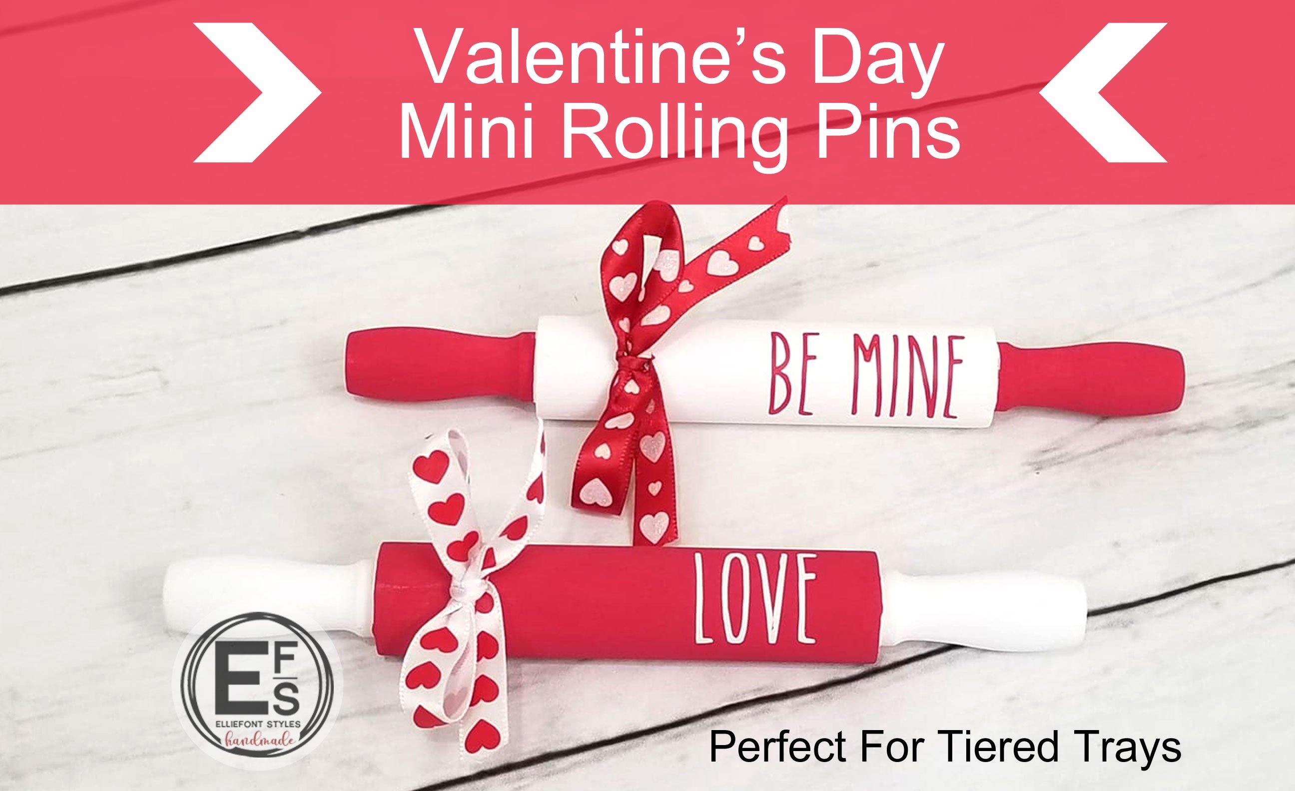 Tiered Tray Mini Rolling Pins - Valentine's Day - Elliefont Styles