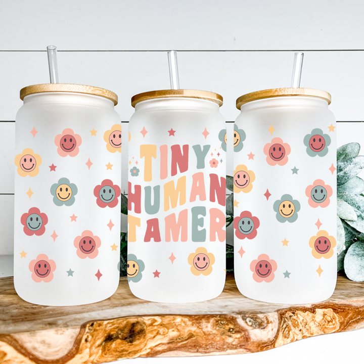 Tiny Human Tramer Latte Glass Can Tumbler