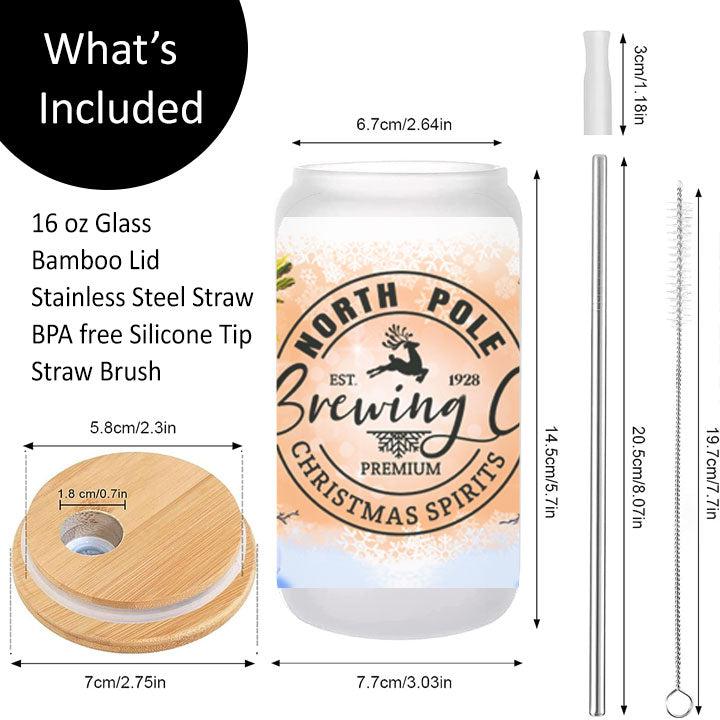 North Pole Brewing Company Frosted Glass Tumbler