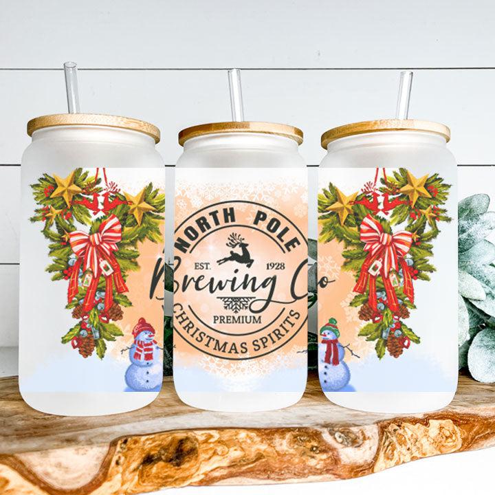 North Pole Brewing Company Frosted Glass Tumbler