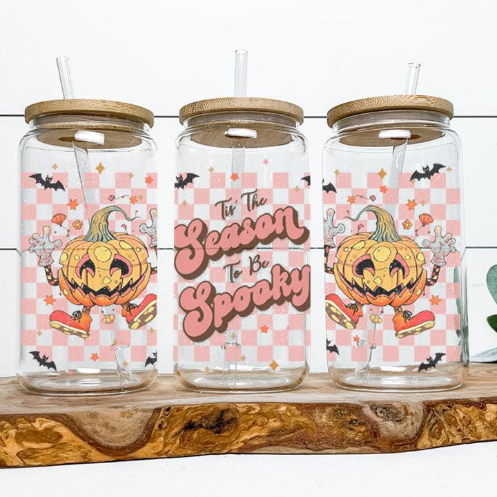 Retro Halloween Frosted Glass Tumbler