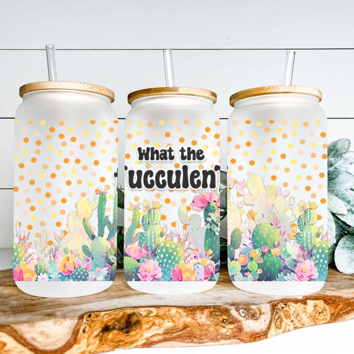 What The Fucculent Frosted Glass Tumbler