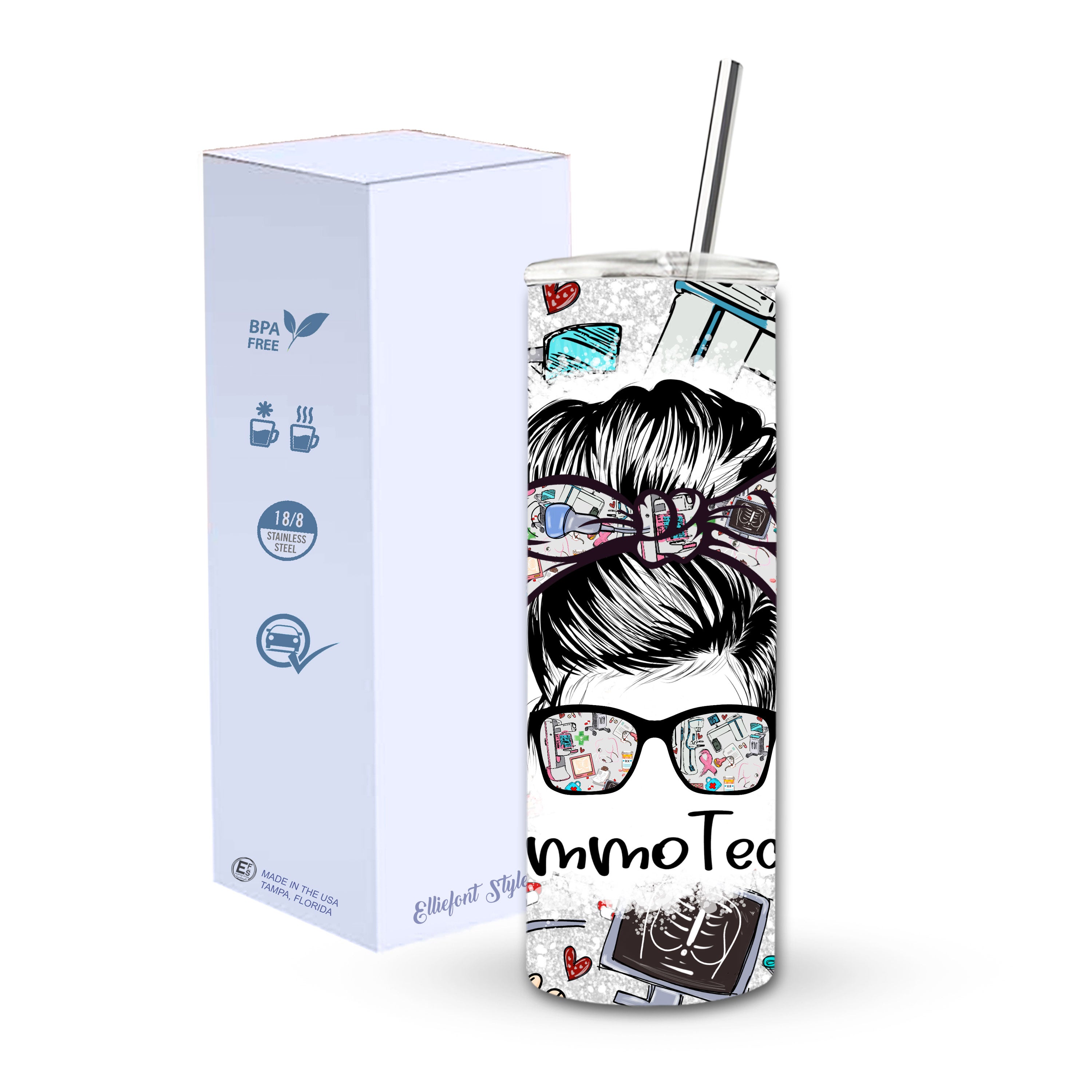 Mammogram Tech Skinny Tumbler