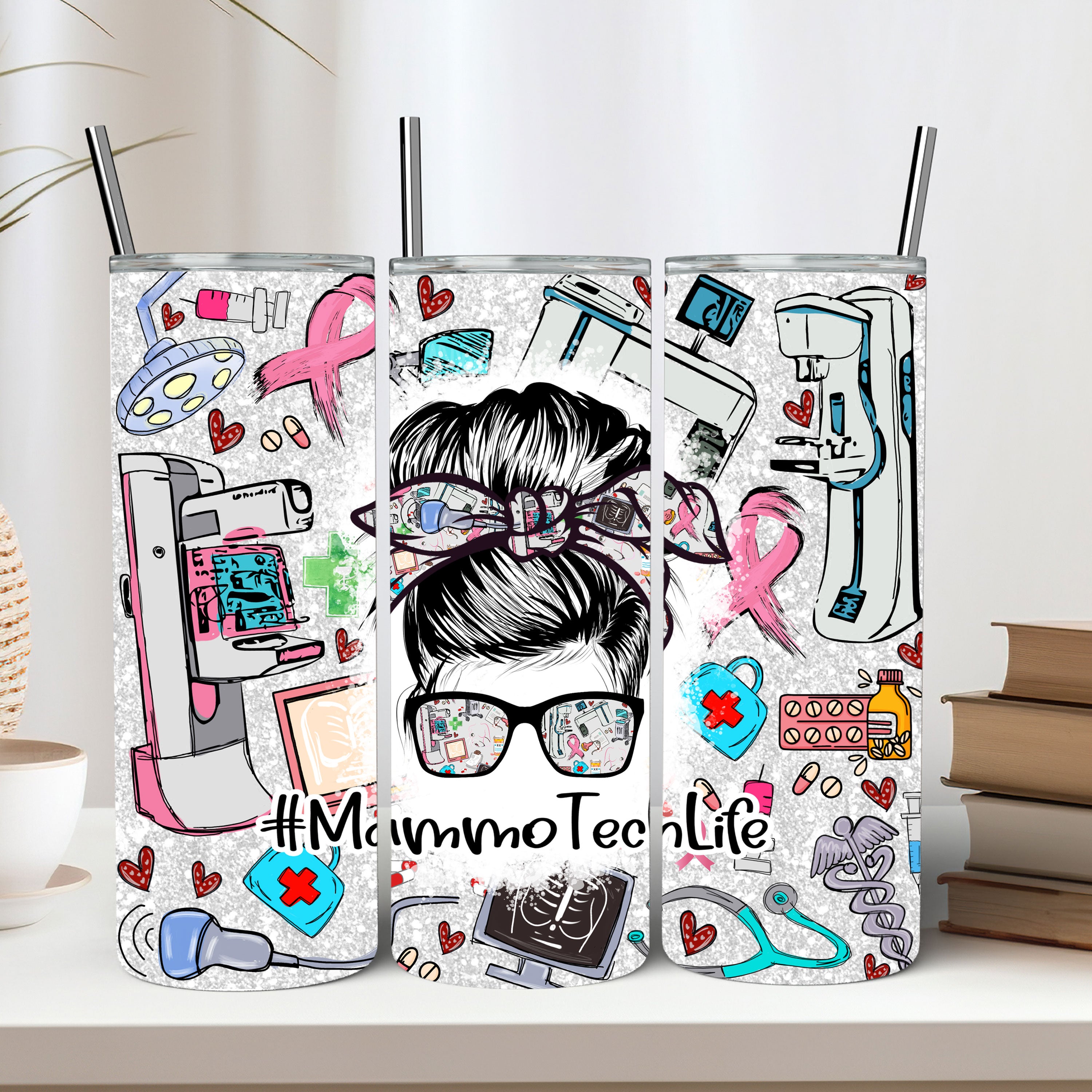 Mammogram Tech Skinny Tumbler