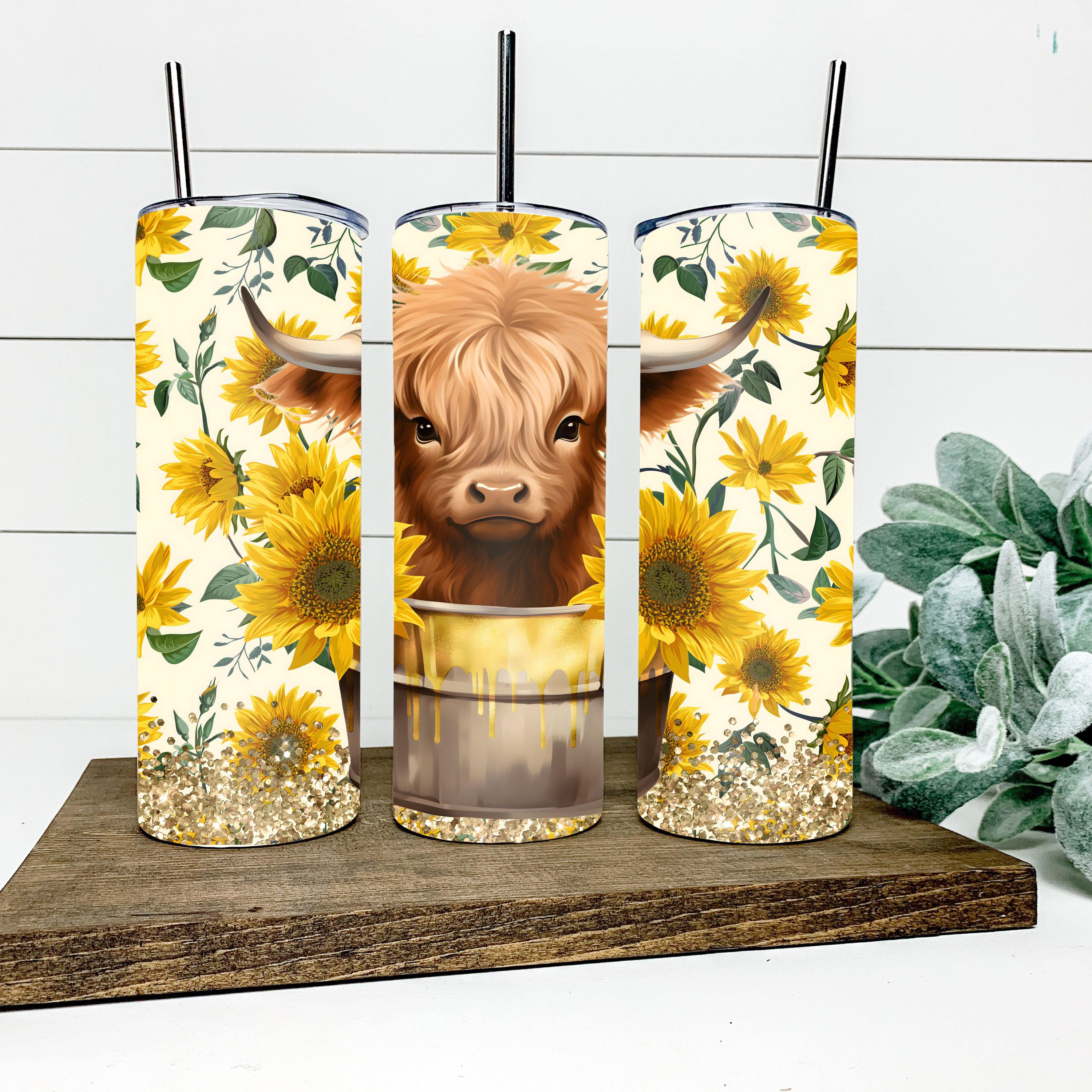 Water Barrel Highland Cow Skinny Tumbler