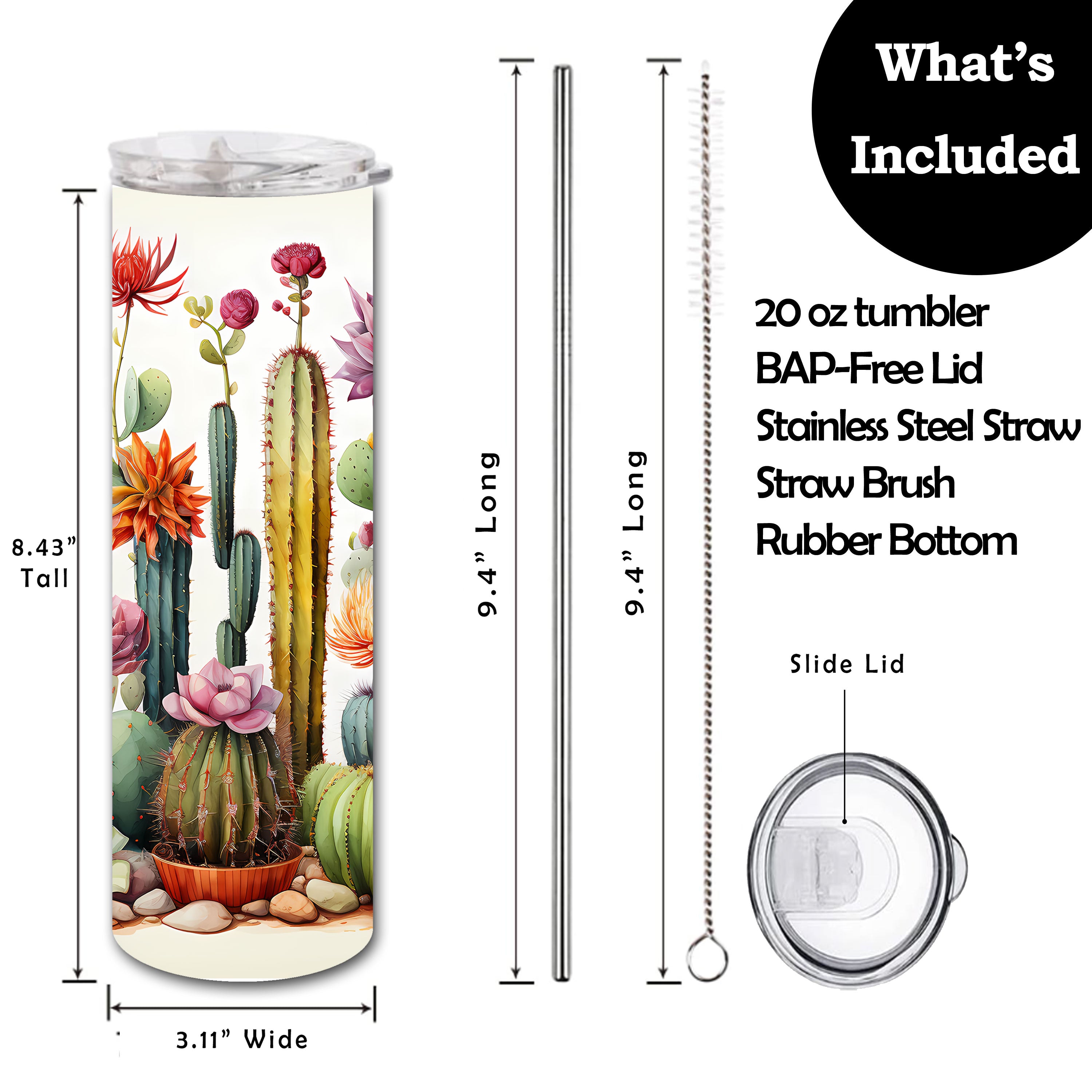 Cactus Skinny Tumbler