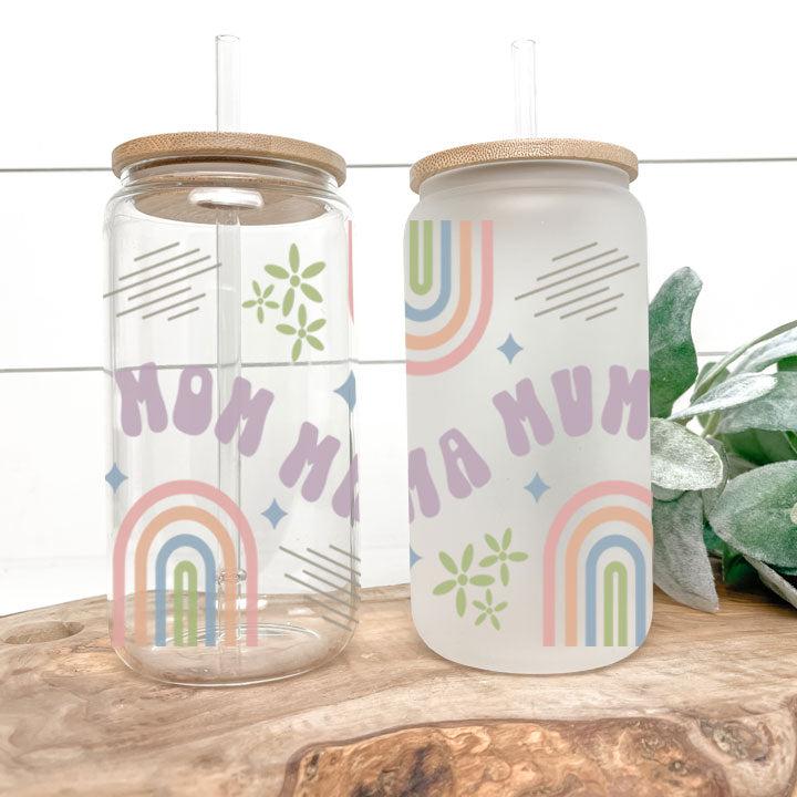 Mom Mama Mum Mother Frosted Glass Tumbler Libby Soda Can