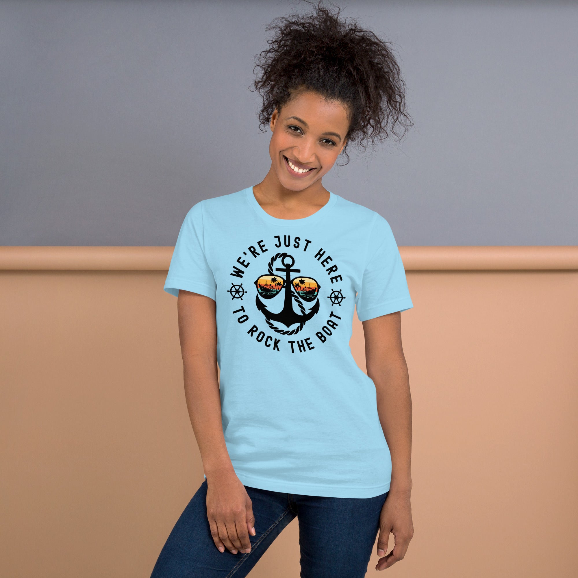Anchor cruise shirt with funny nautical aviator style