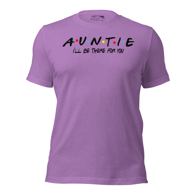 purple shirt for aunt gifts friends tv themed
