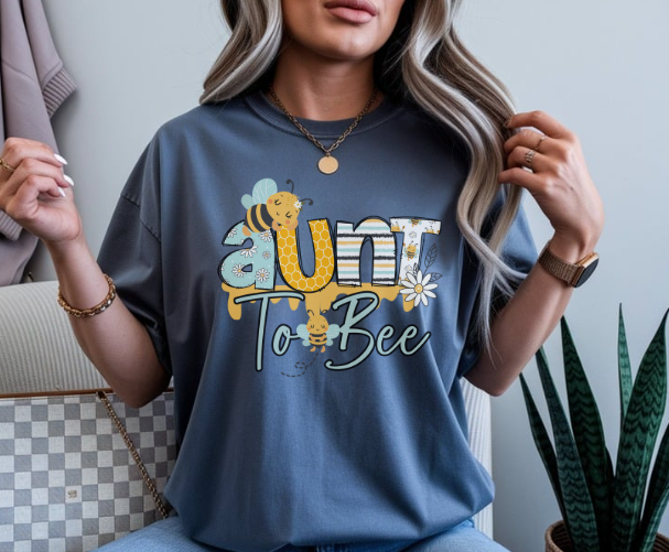 Baby shower gift idea Aunt To Bee tee for new aunts