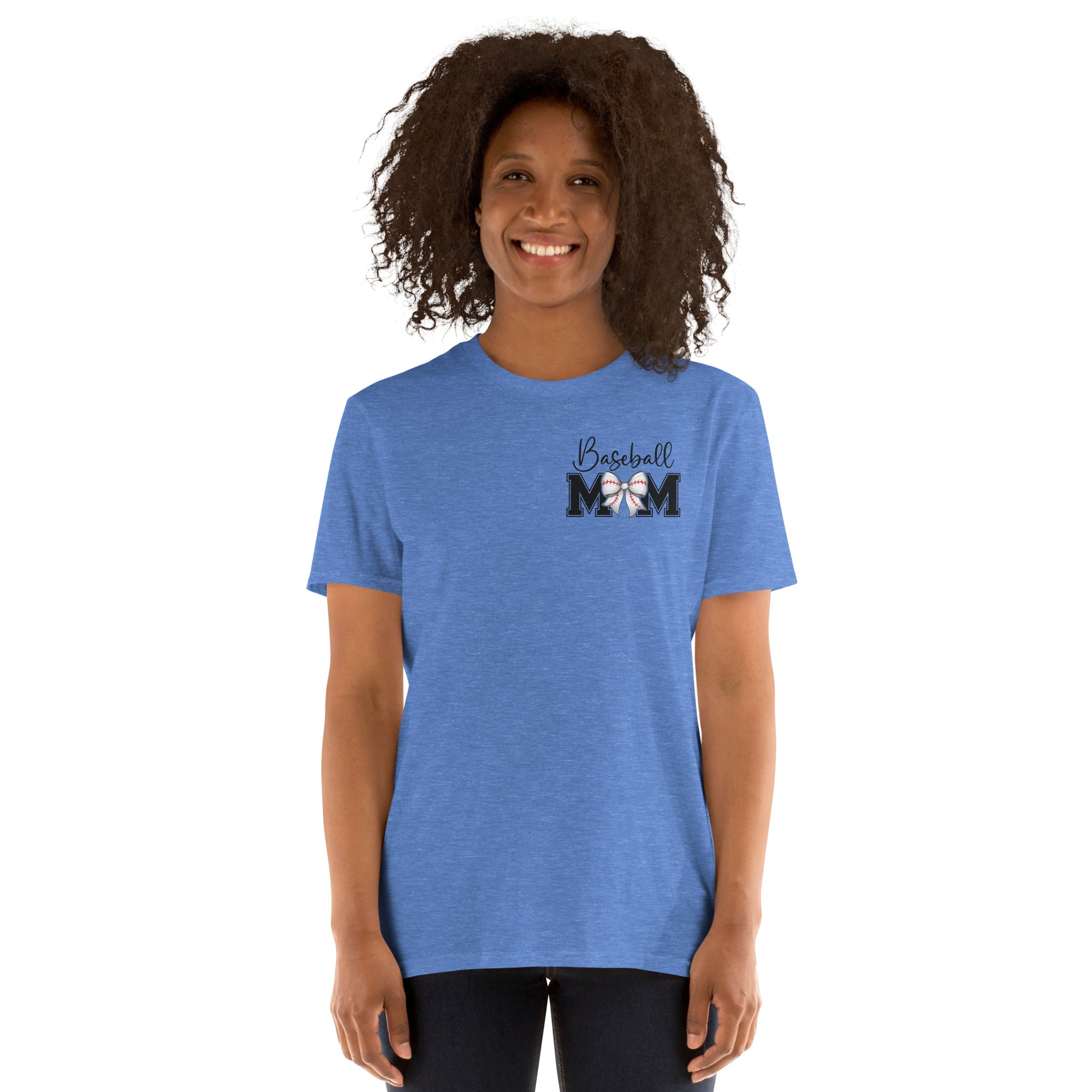 front and back baseball mom graphic tee