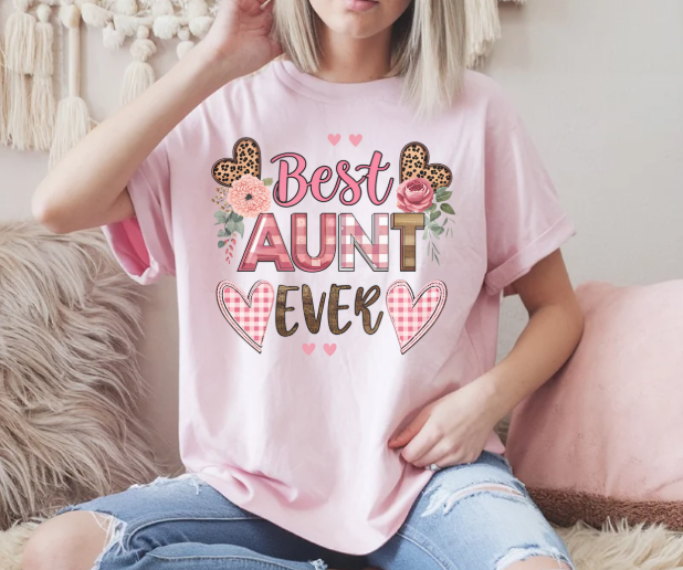 Best Aunt Ever gift t-shirt for women from nieces and nephews