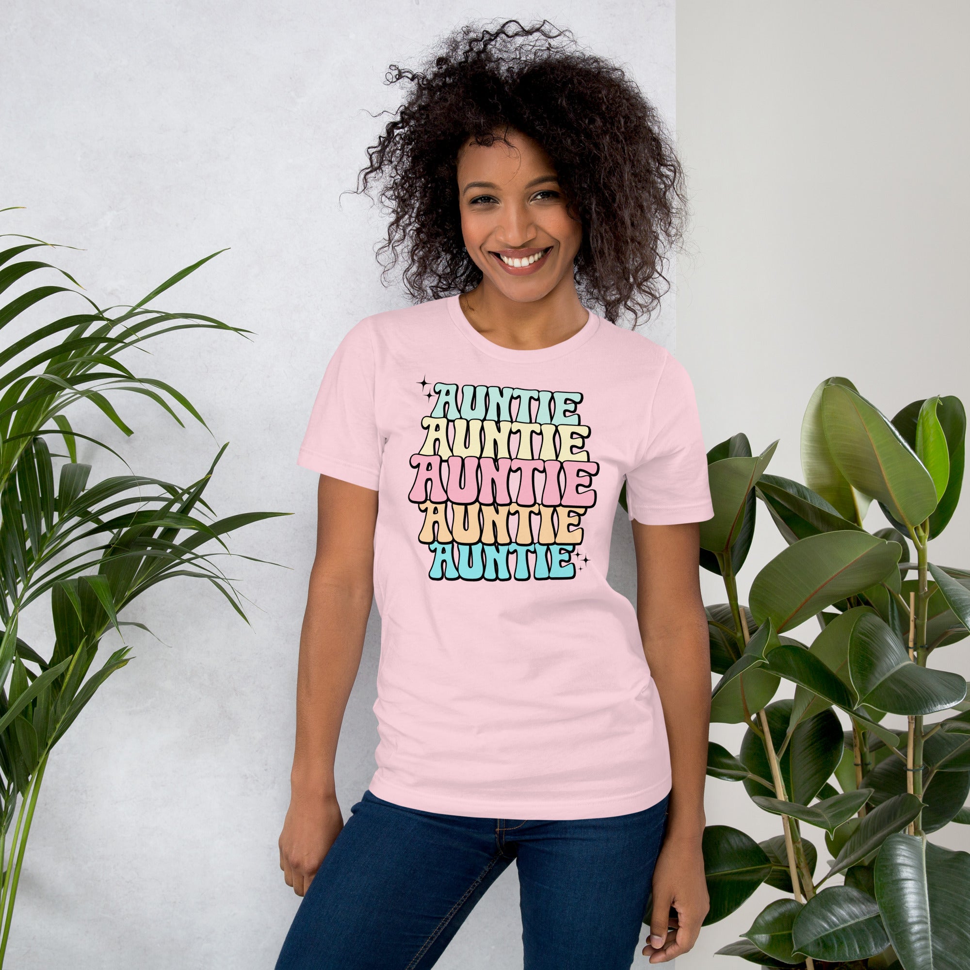 Casual outfit idea t-shirt for proud auntie and family events