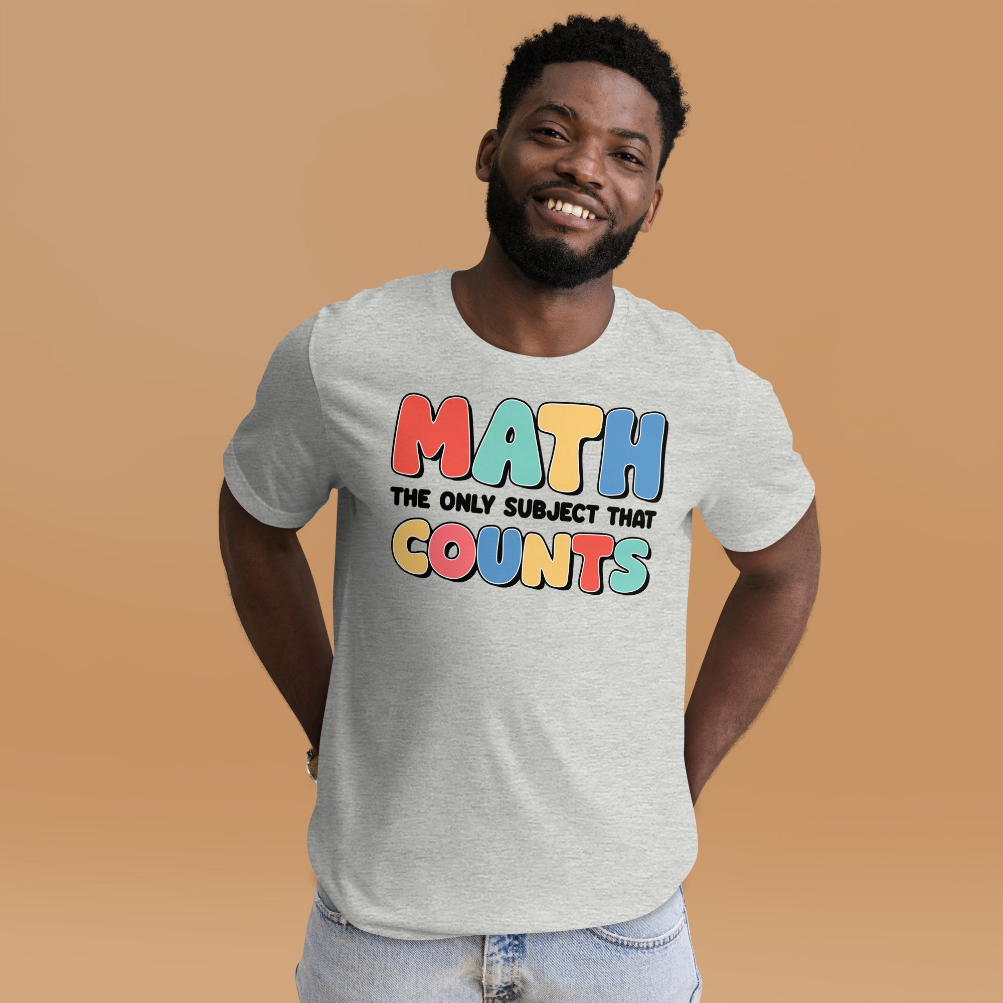 Funny graphic tee for teachers with math counts saying