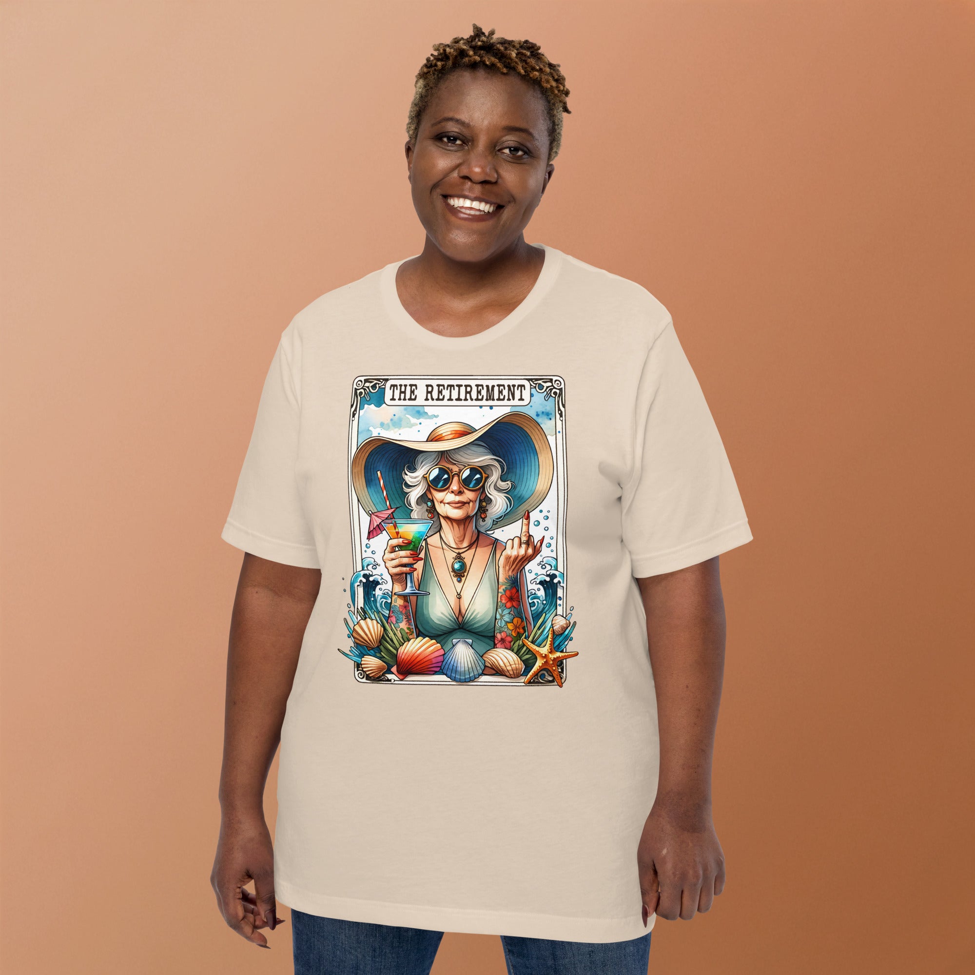 Cocktail drinking retired lady shirt funny retirement gift