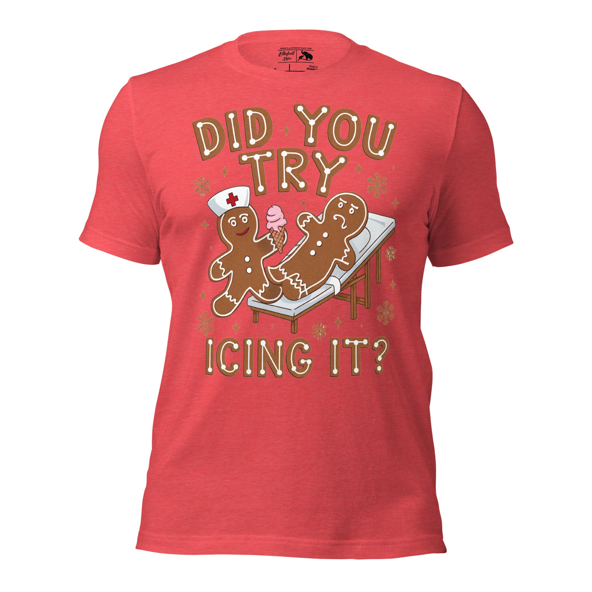 Did you try icing it nurse Christmas shirt with gingerbread men