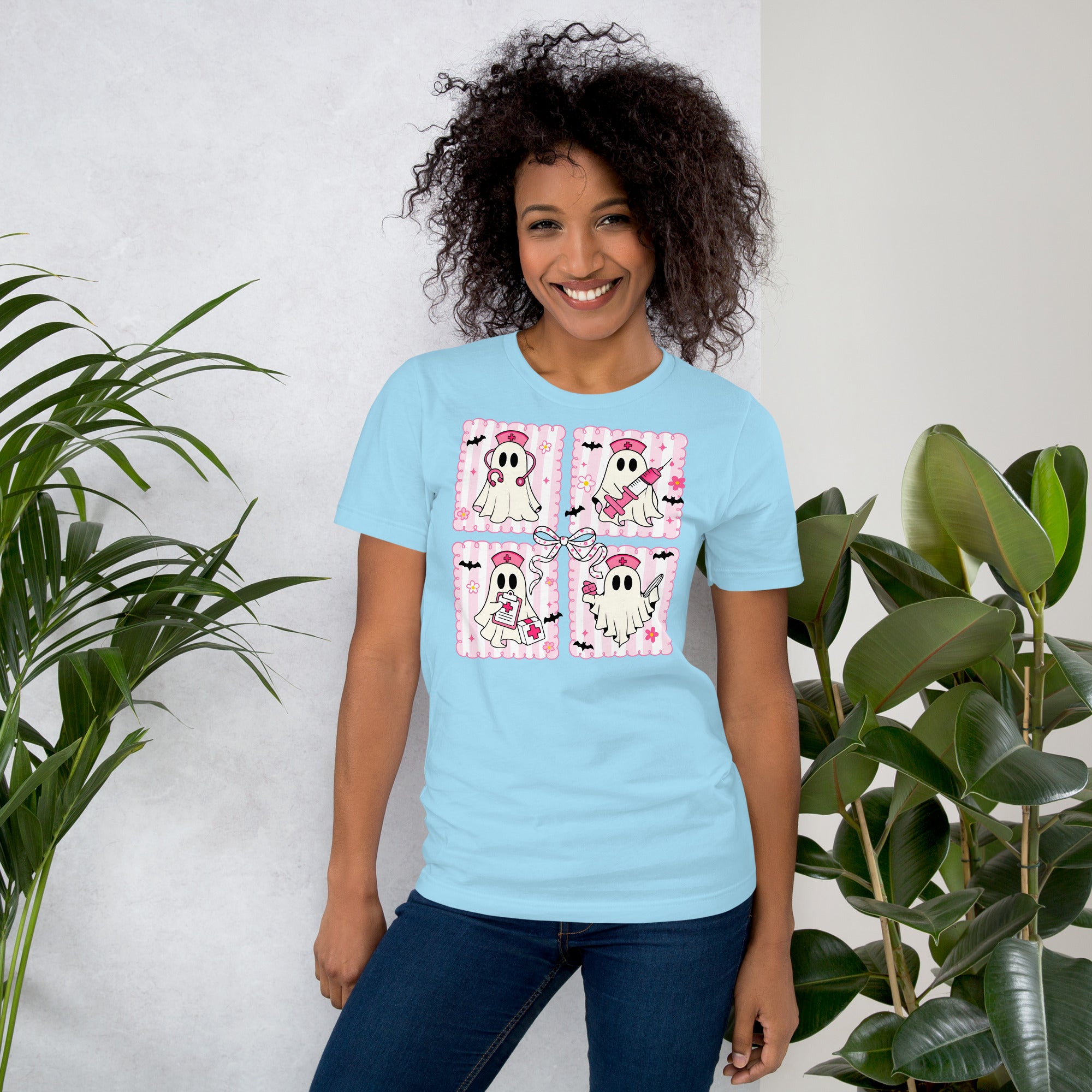 ER nurse gift shirt with ghostly nurses Halloween theme