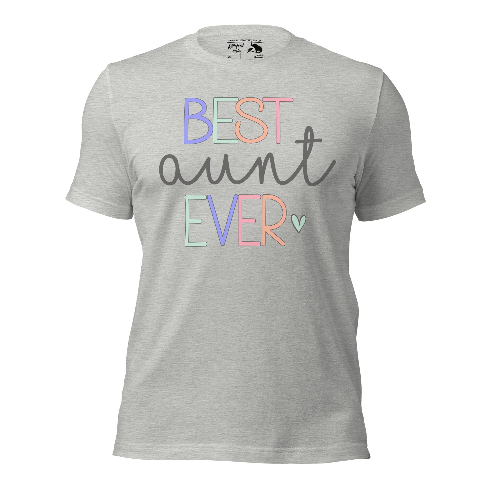 Family photo outfit shirt for aunt with modern lettering style