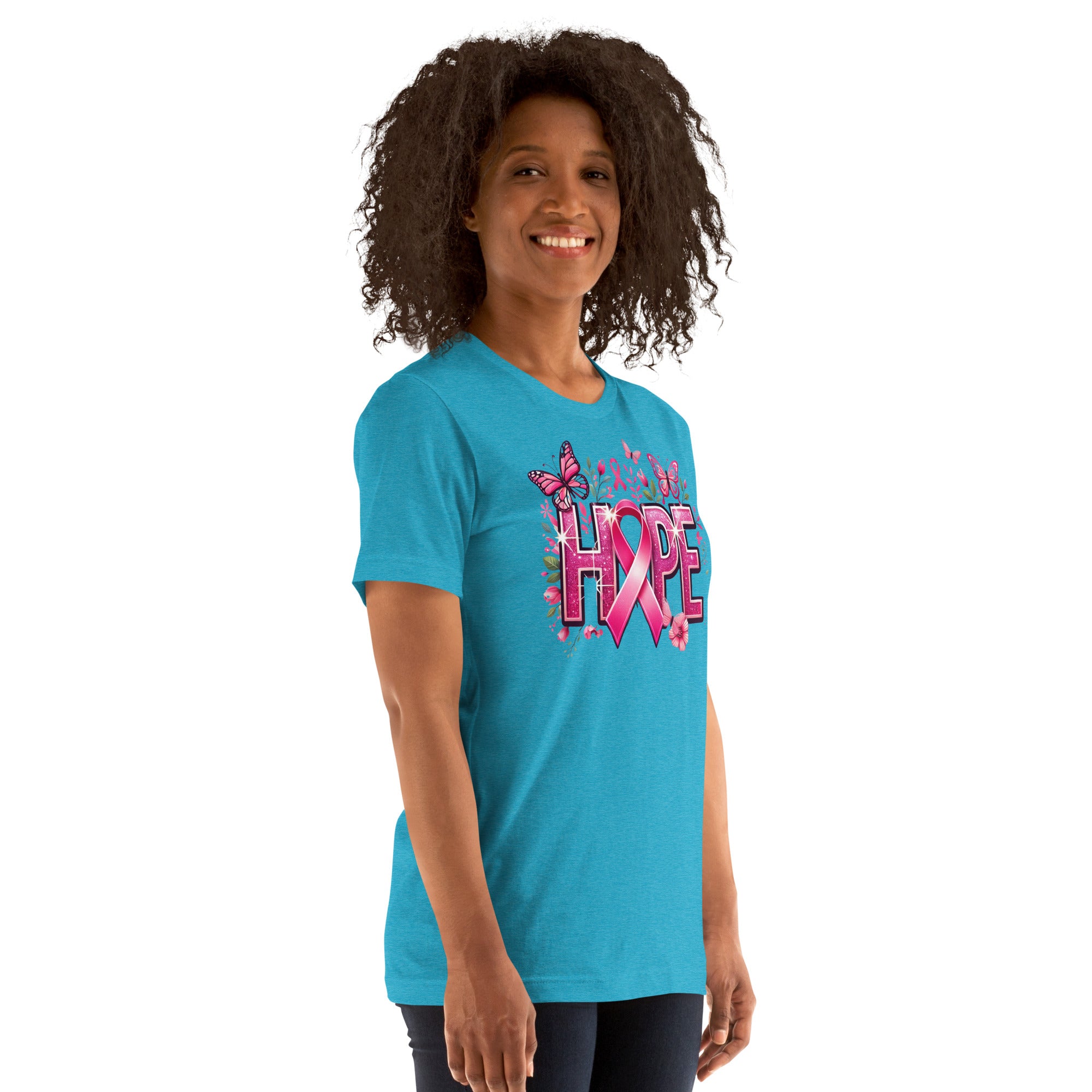 Hope pink ribbon shirt as a supportive gift for breast cancer fighters