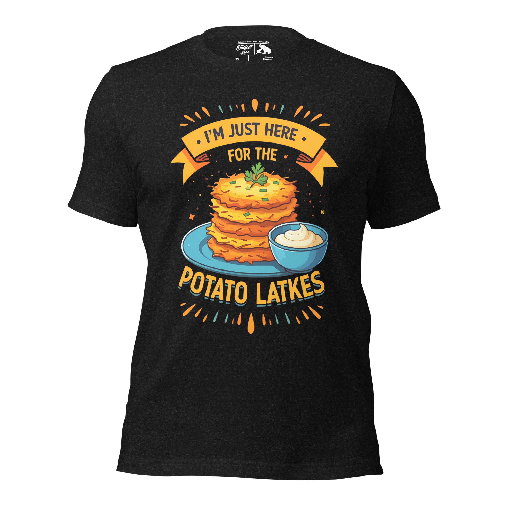 Funny Hanukkah shirt for food lovers celebrating Jewish holiday