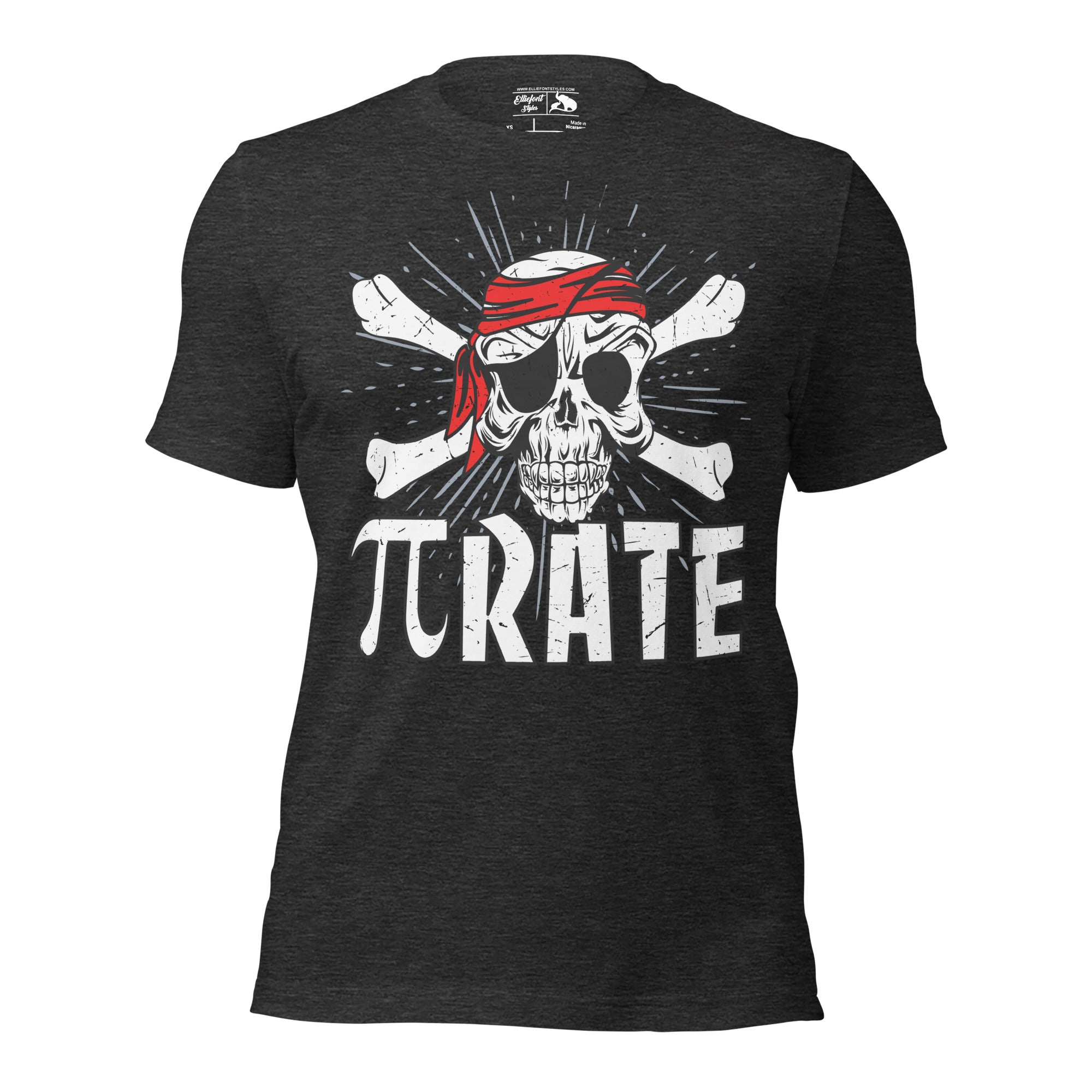 Funny math shirt with pirate skull and Pi pun for classroom humor