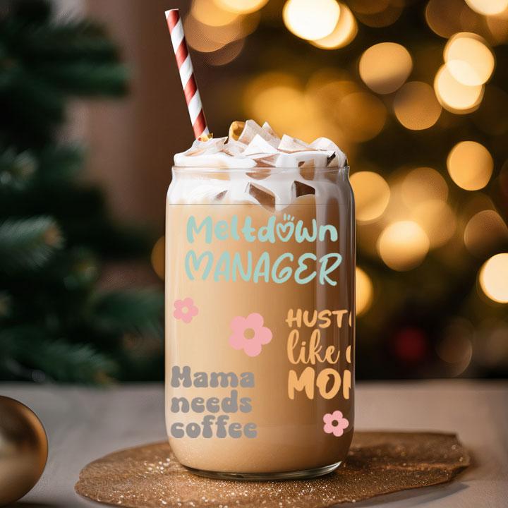 16 oz motivational tumbler with quotes for moms, perfect for Mother’s Day or everyday encouragement.