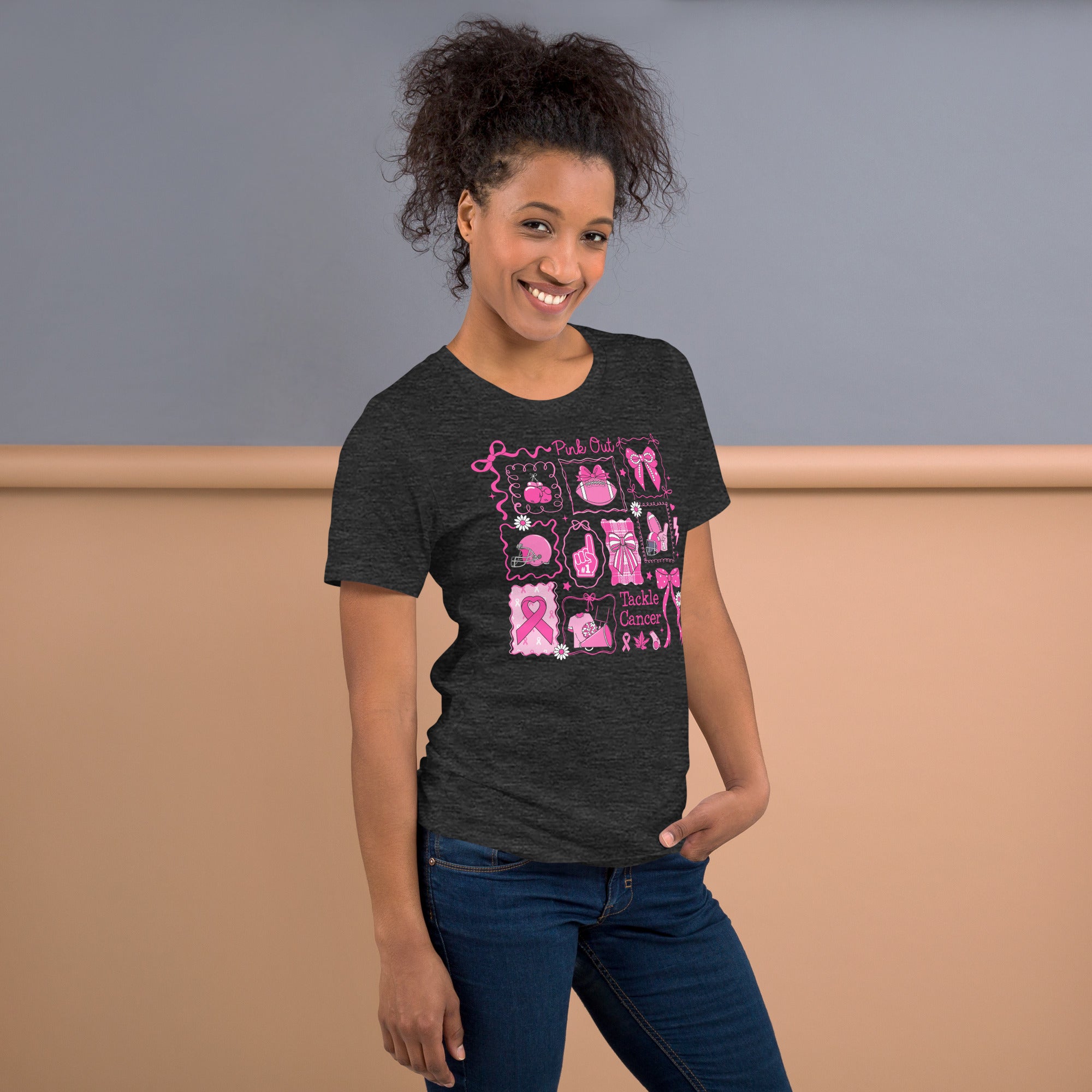 Gift idea Pink Out shirt supporting breast cancer fighters and survivors