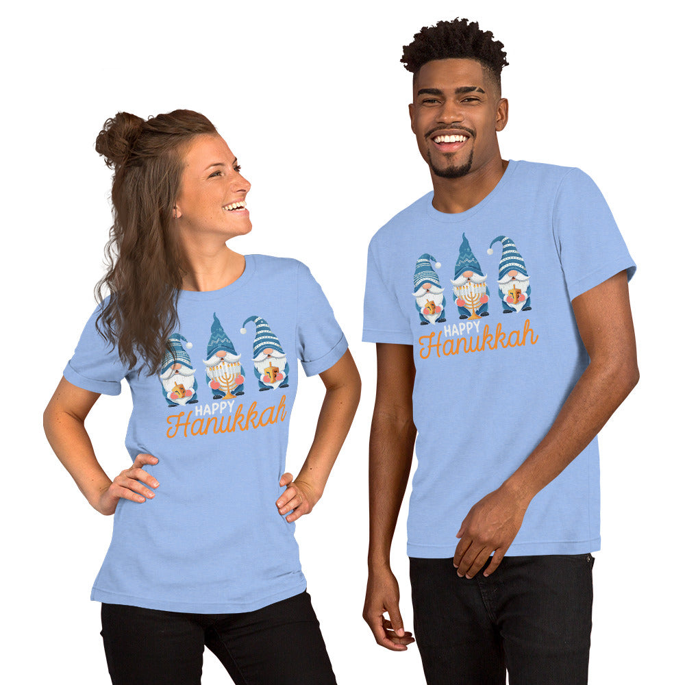 Hanukkah gnome shirt perfect for Festival of Lights celebrations.