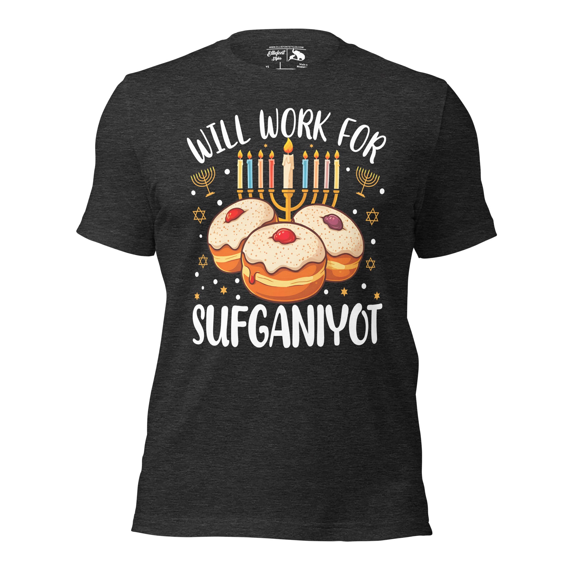 Hanukkah party sufganiyot themed shirt for donut fans and foodies