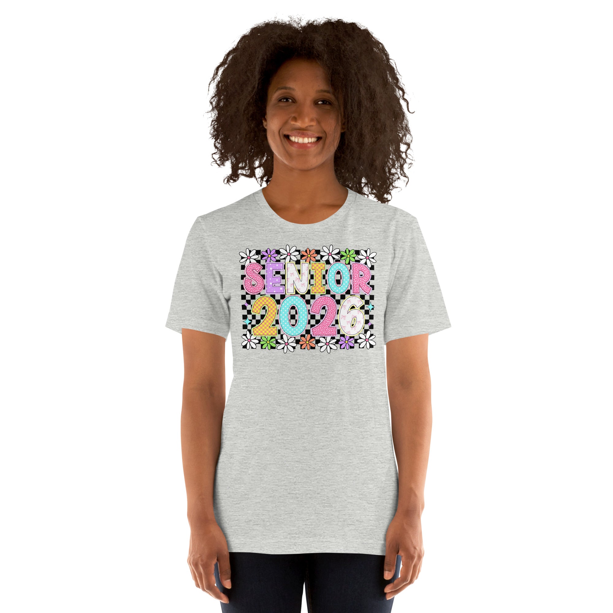 High school Senior 2026 retro shirt with checkered design