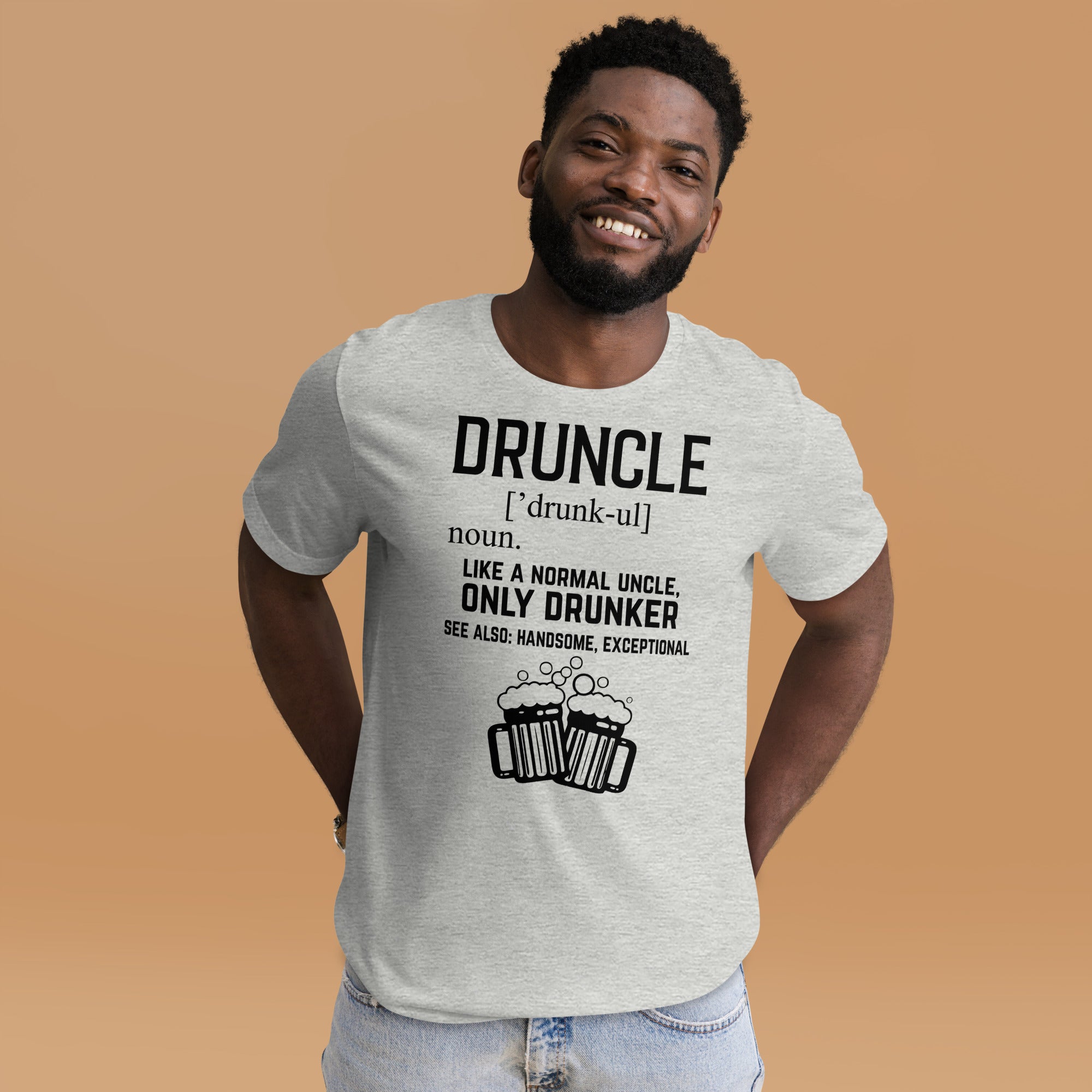 Humorous drinking shirt for uncles who love fun and laughter