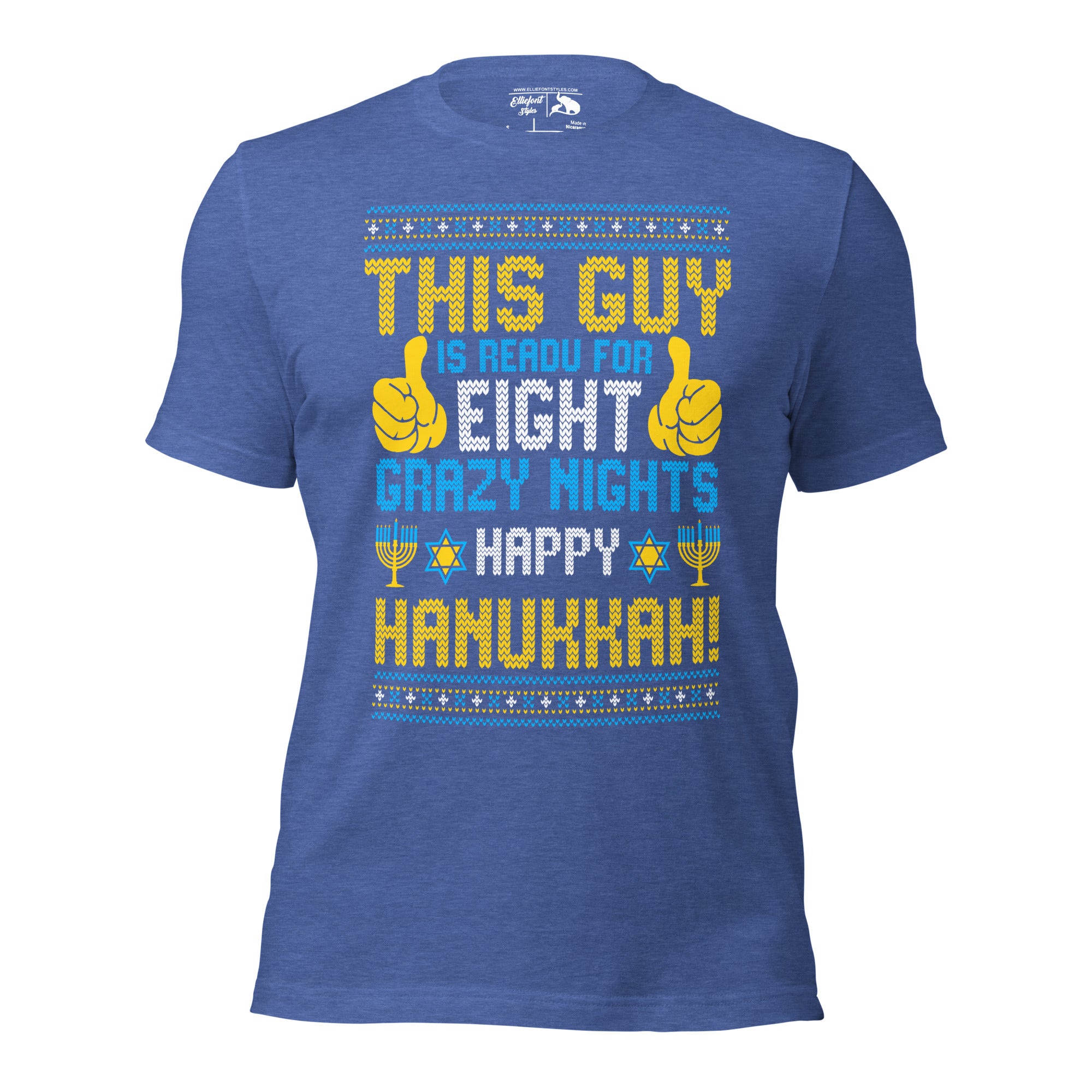 Jewish holiday humor shirt for men with funny Hanukkah saying