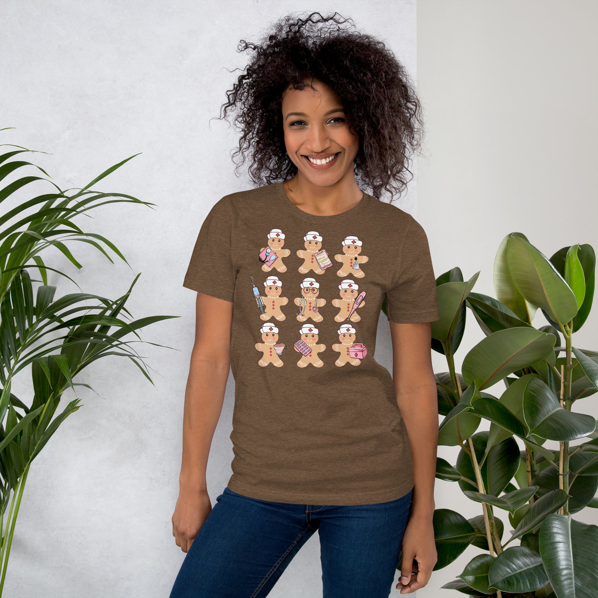 New nurse Christmas shirt featuring gingerbread men