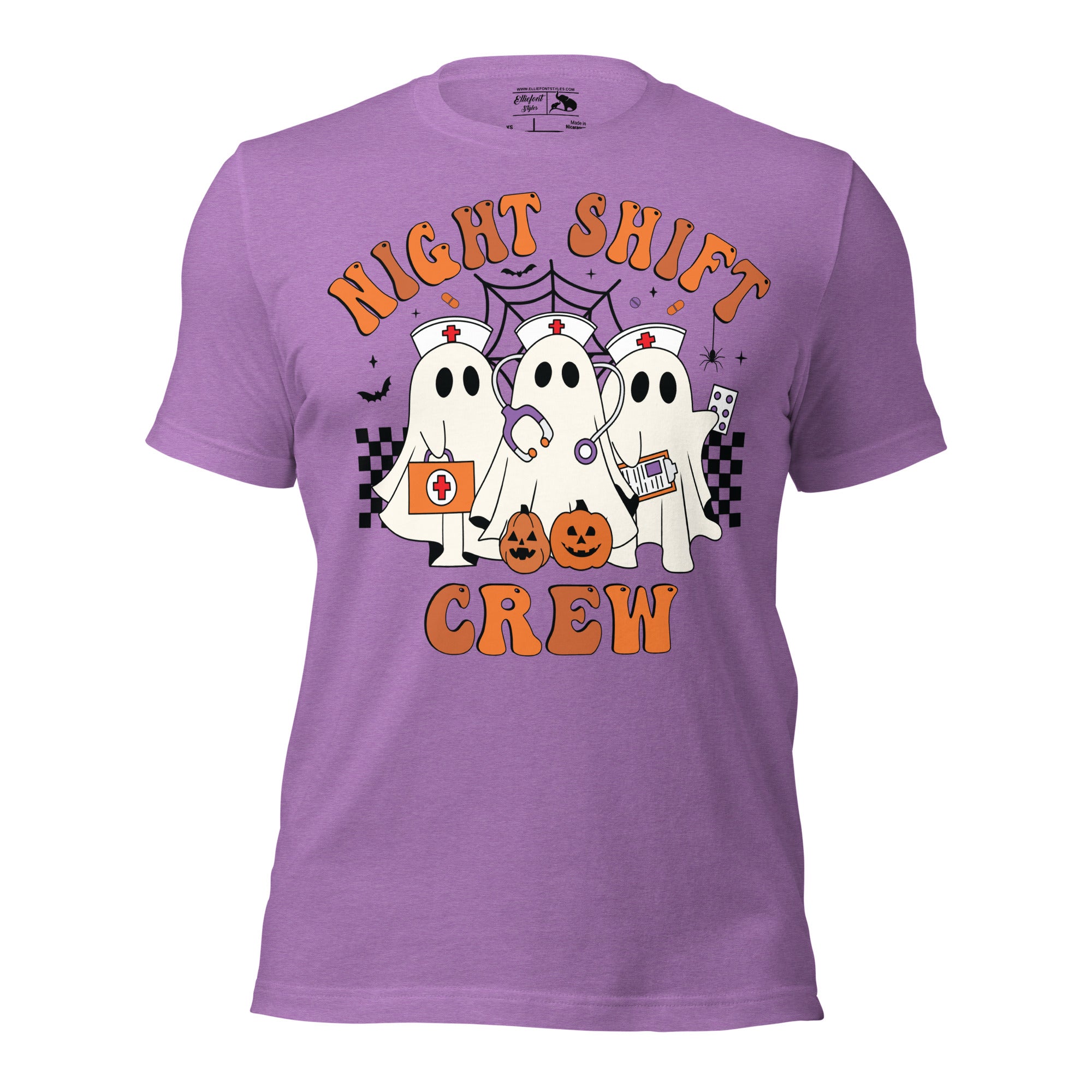 Night Shift Crew nurse Halloween shirt with ghost nurses