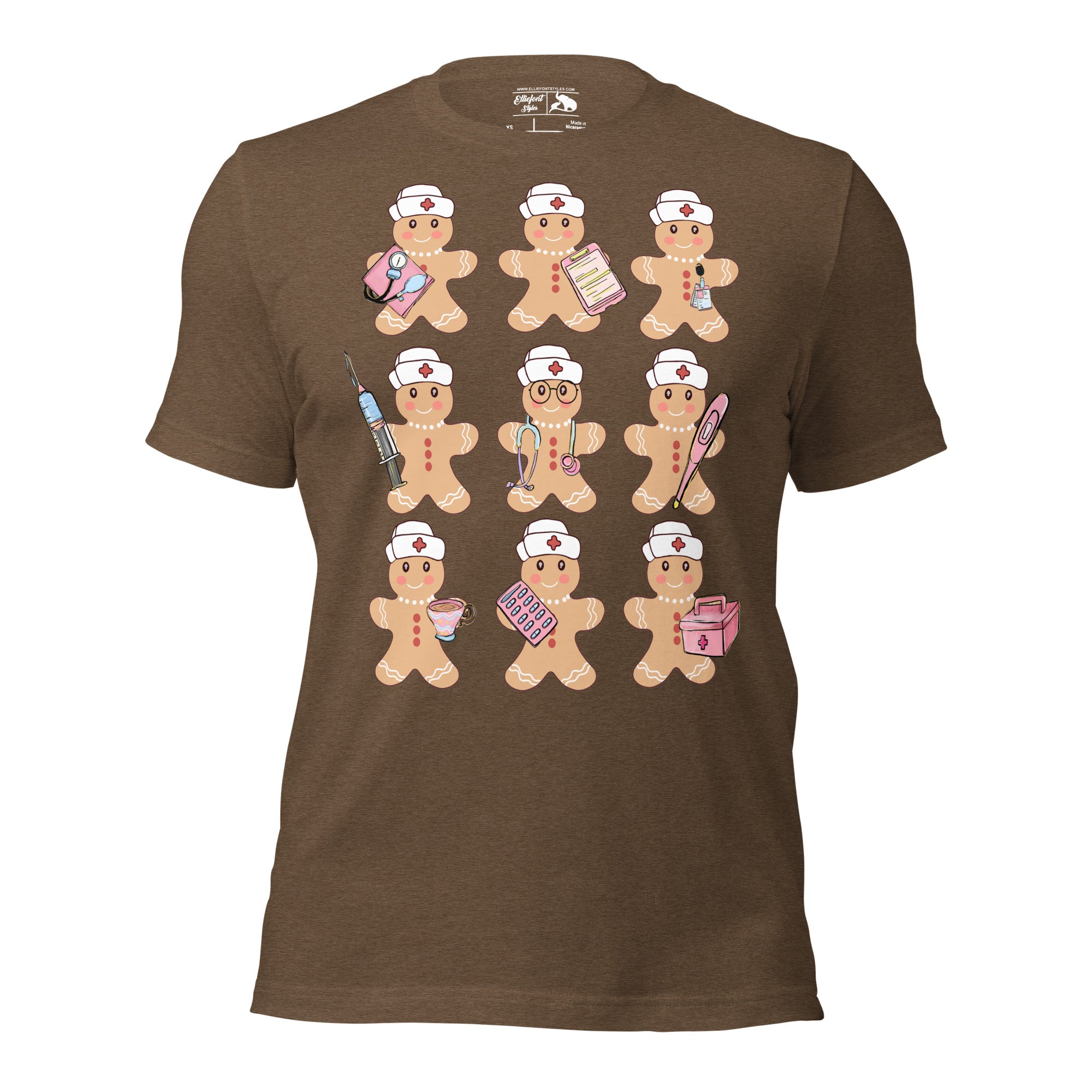 Nurse gingerbread men Christmas shirt gift for nurses