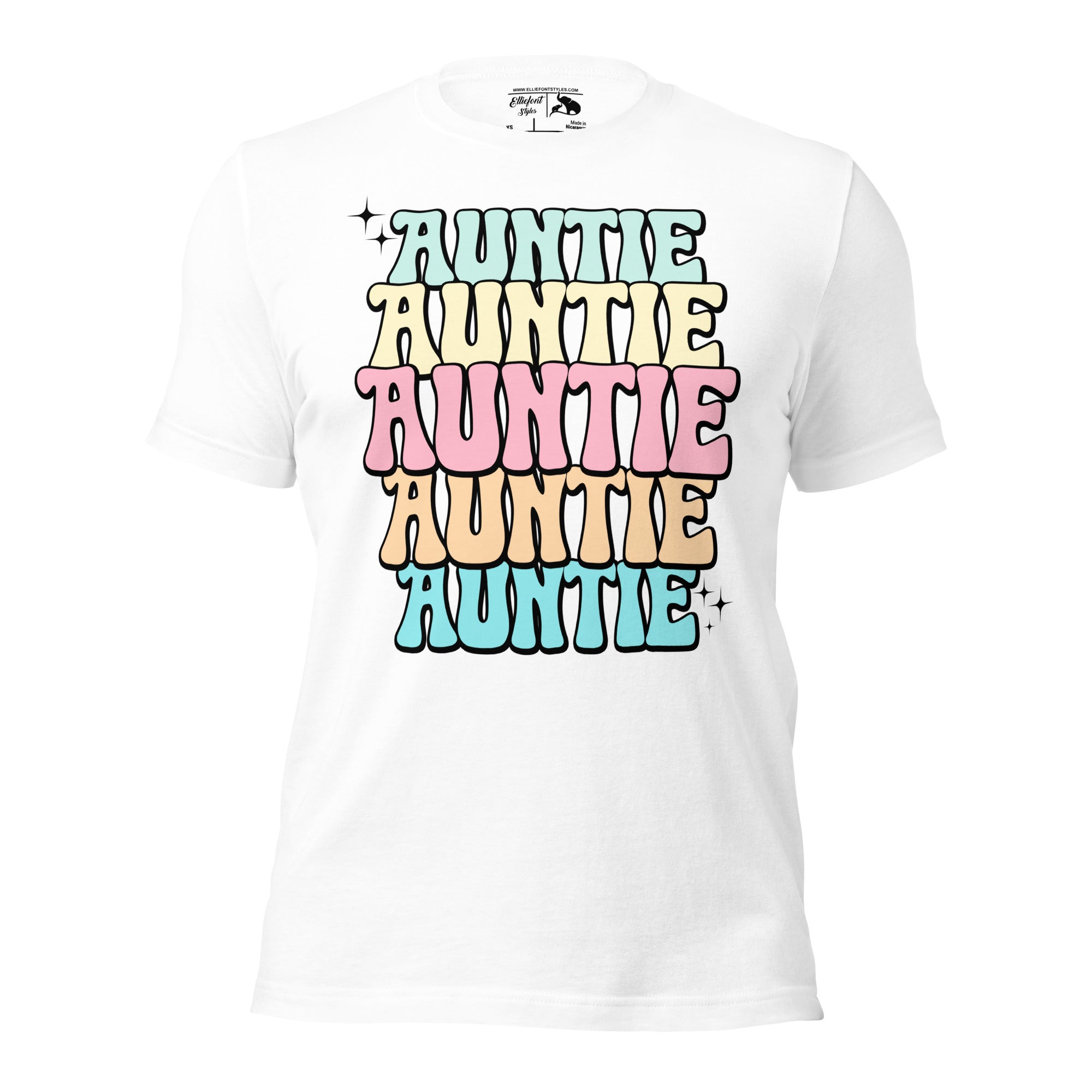 Pregnancy reveal auntie tee gift idea for sister or best friend