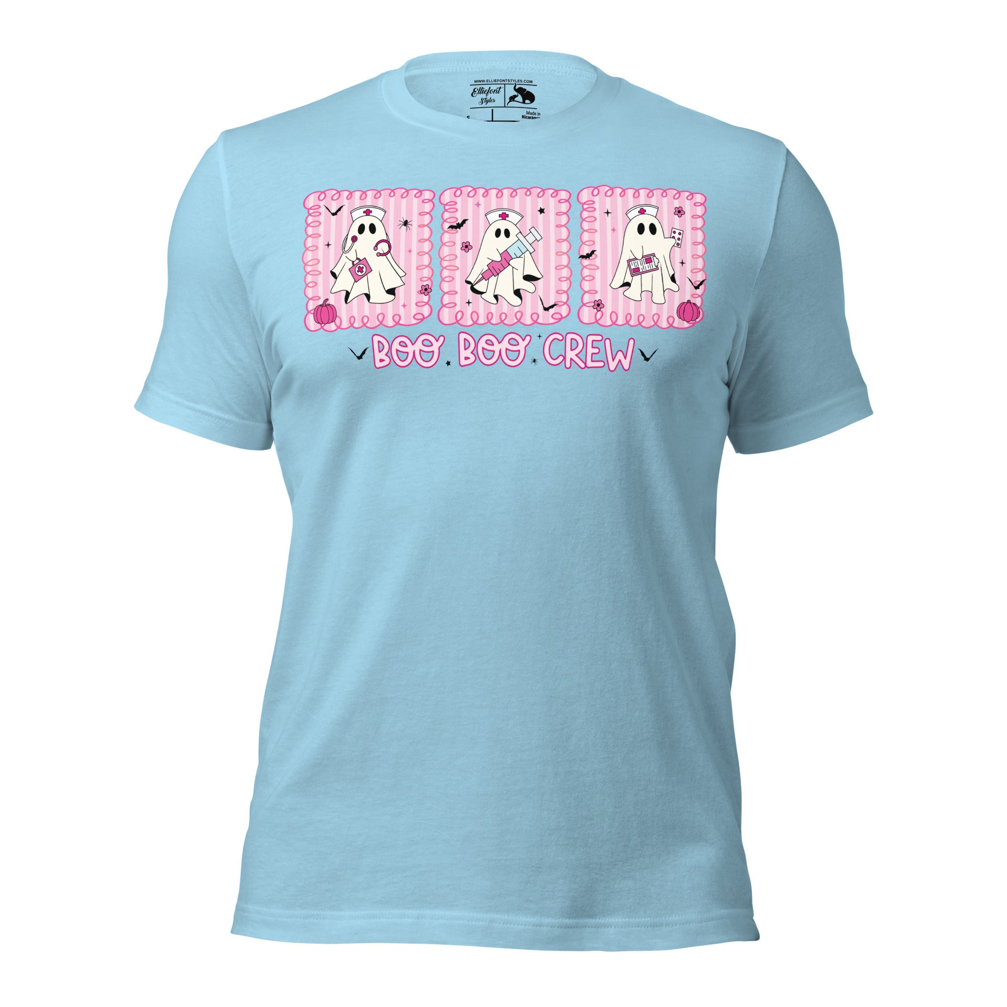 RN nurse funny shirt with Boo Boo Crew ghost design