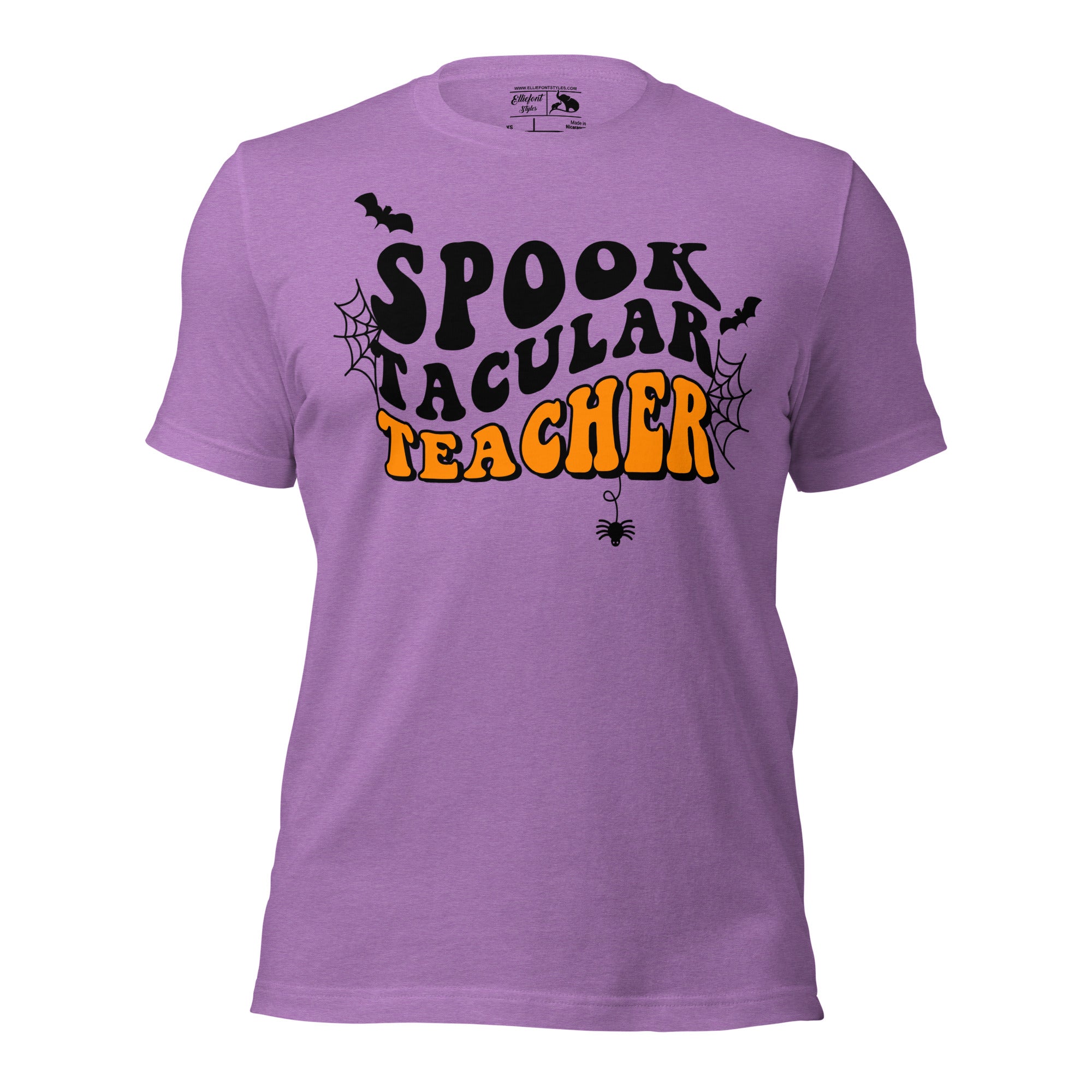 Funny Halloween teacher shirt with “Spook-tacular Teacher” text