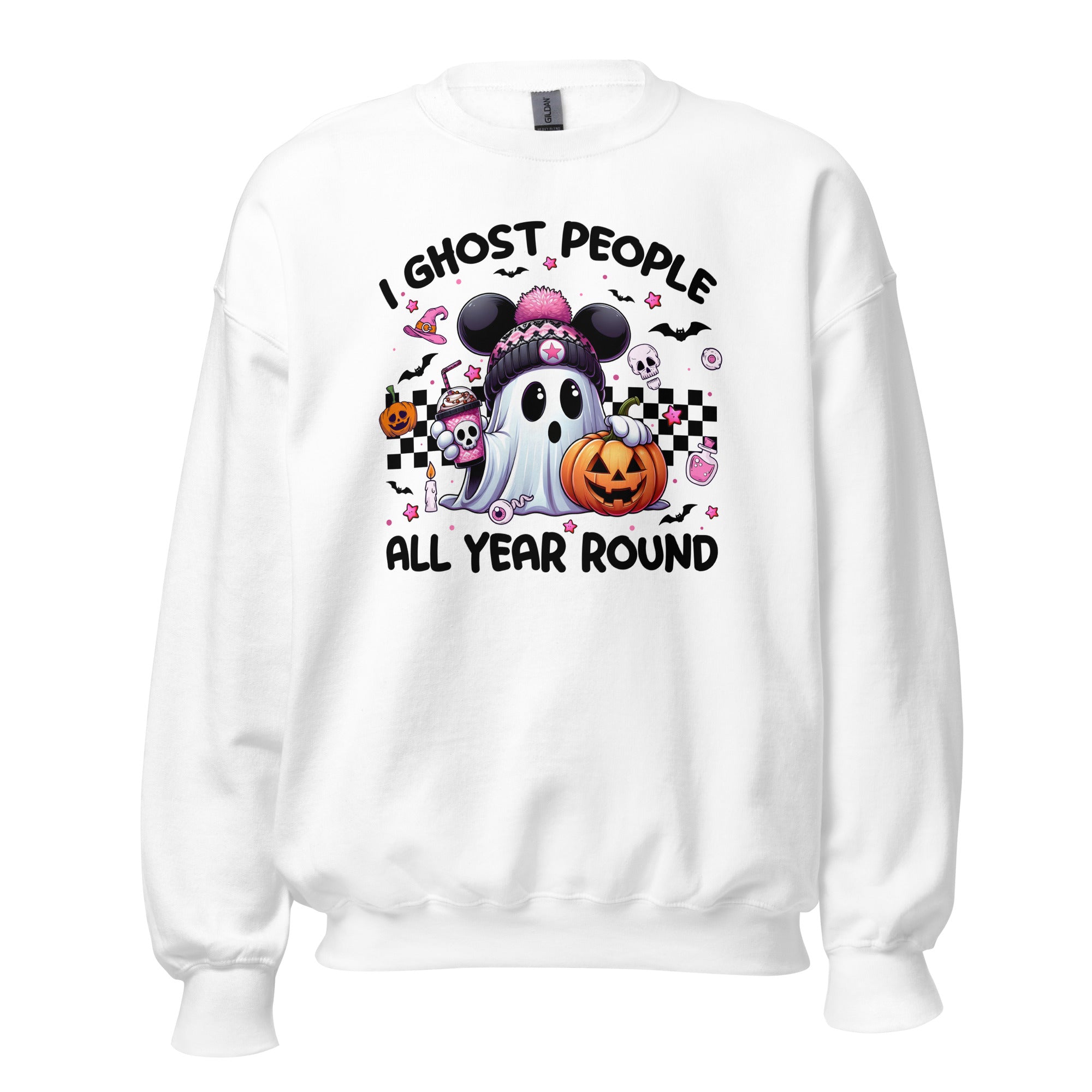 Spooky season crew neck sweatshirt gift for moms and Halloween lovers.