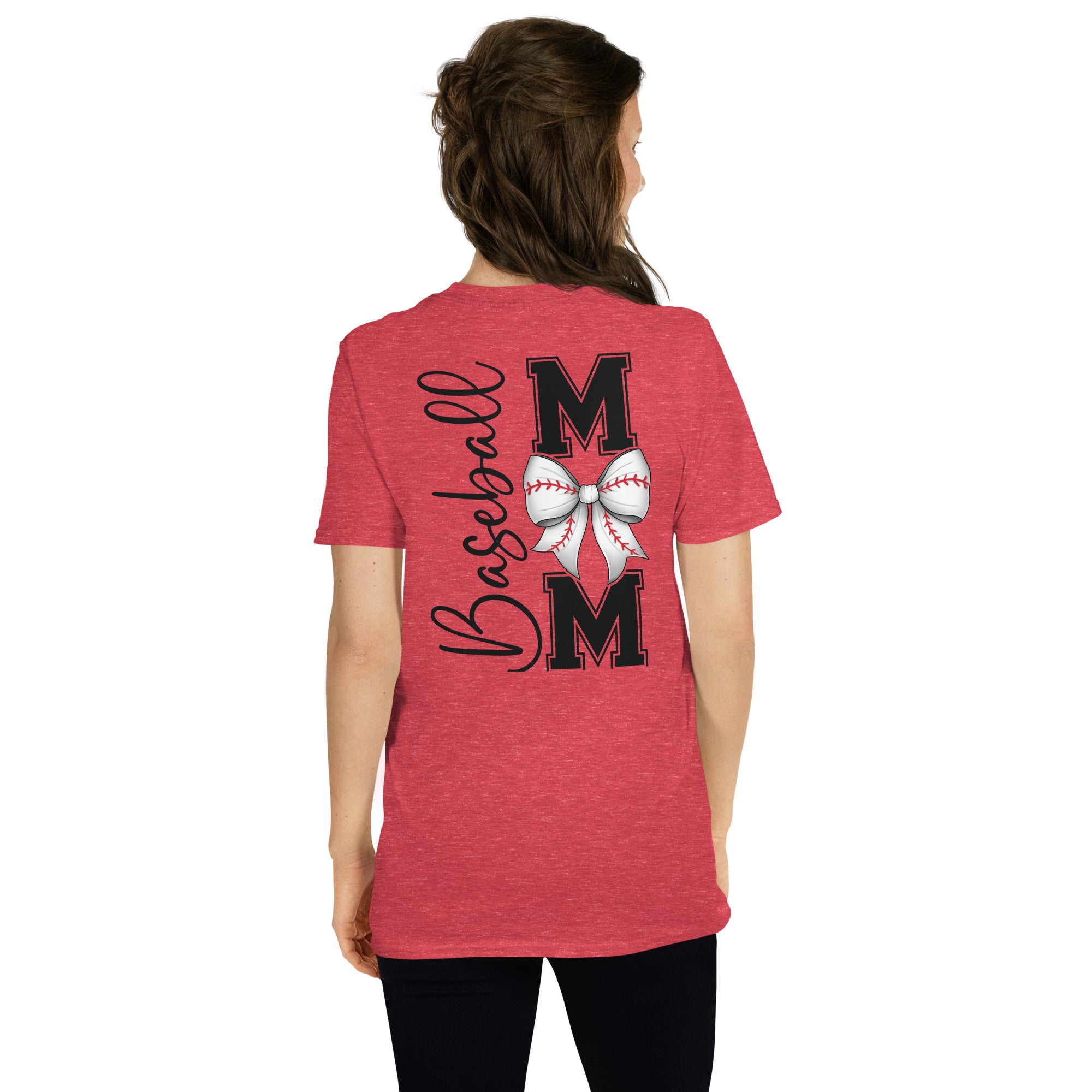 Team spirit Baseball Mom shirt with front and back graphics