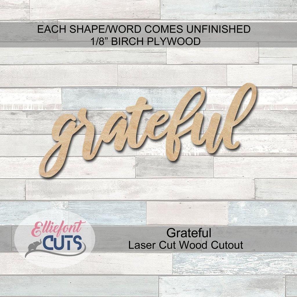 grateful wood cutouts