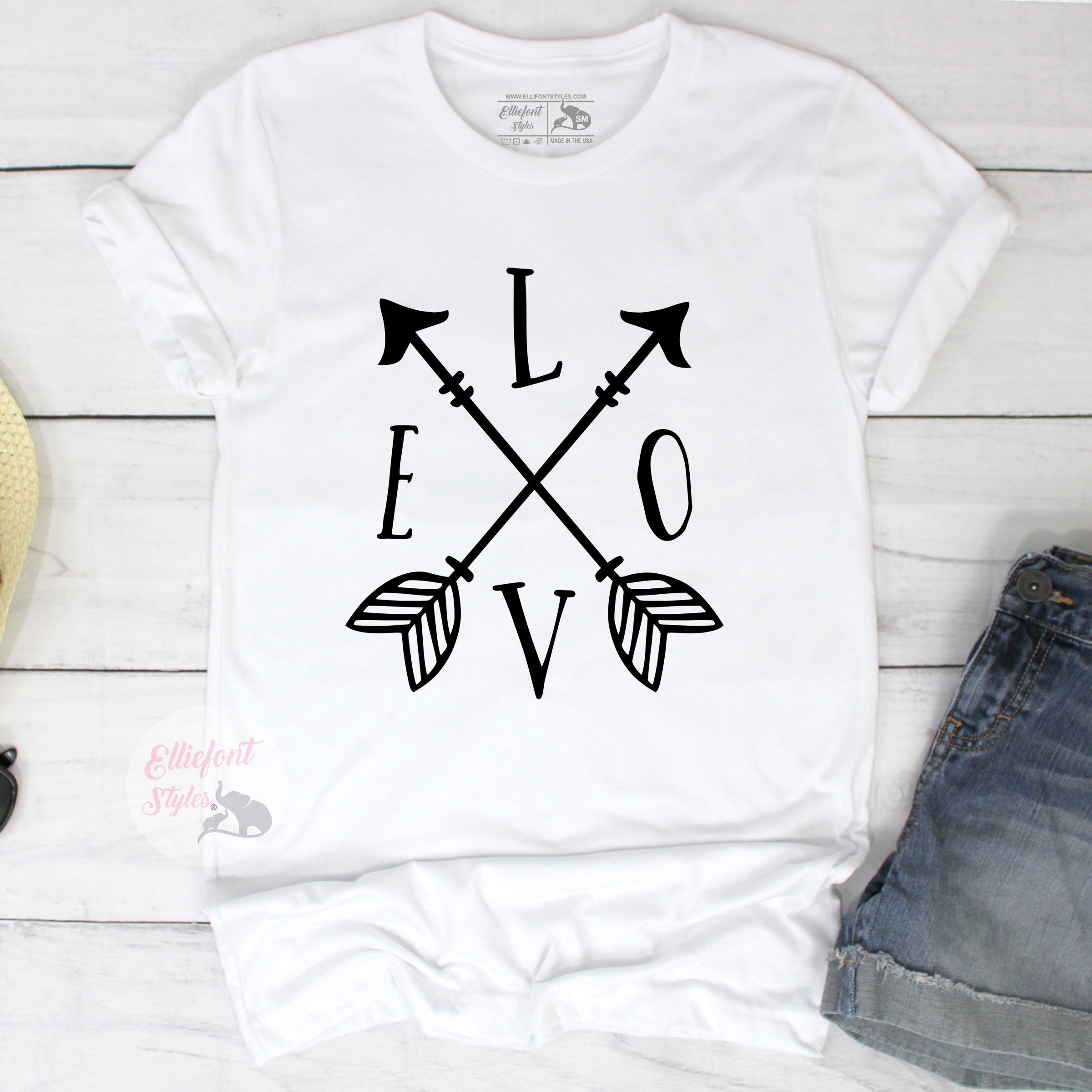 Love Boho Arrow Valentines T-Shirt