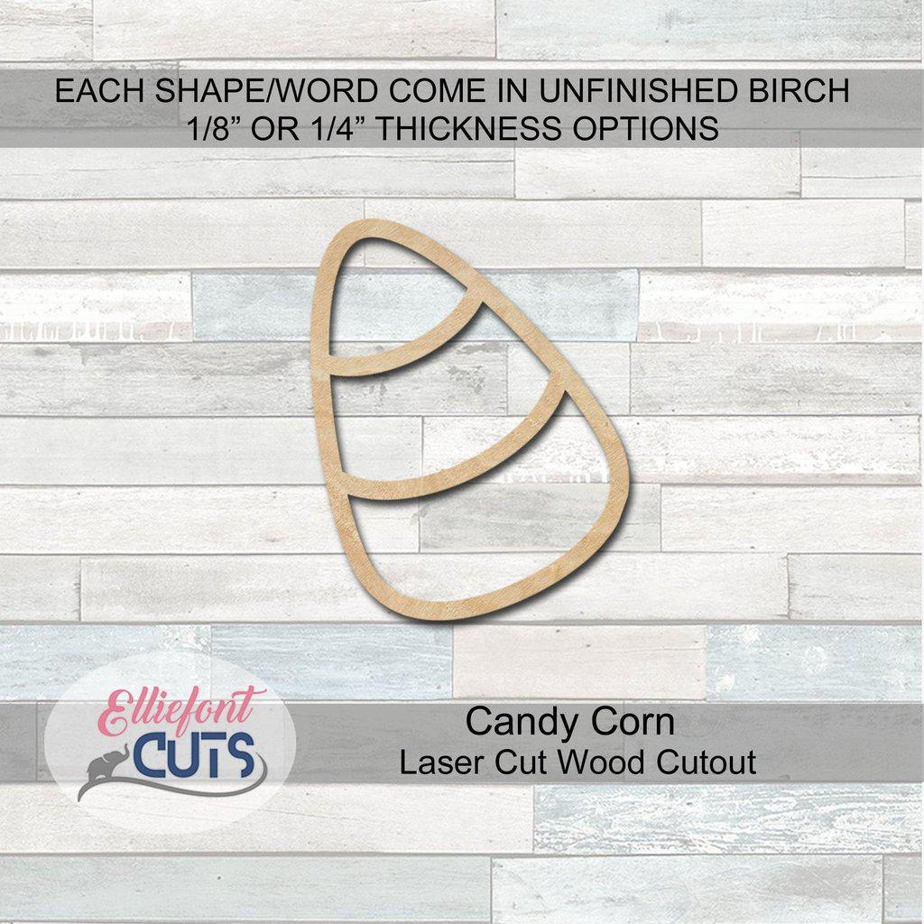 candy corn wood cutouts
