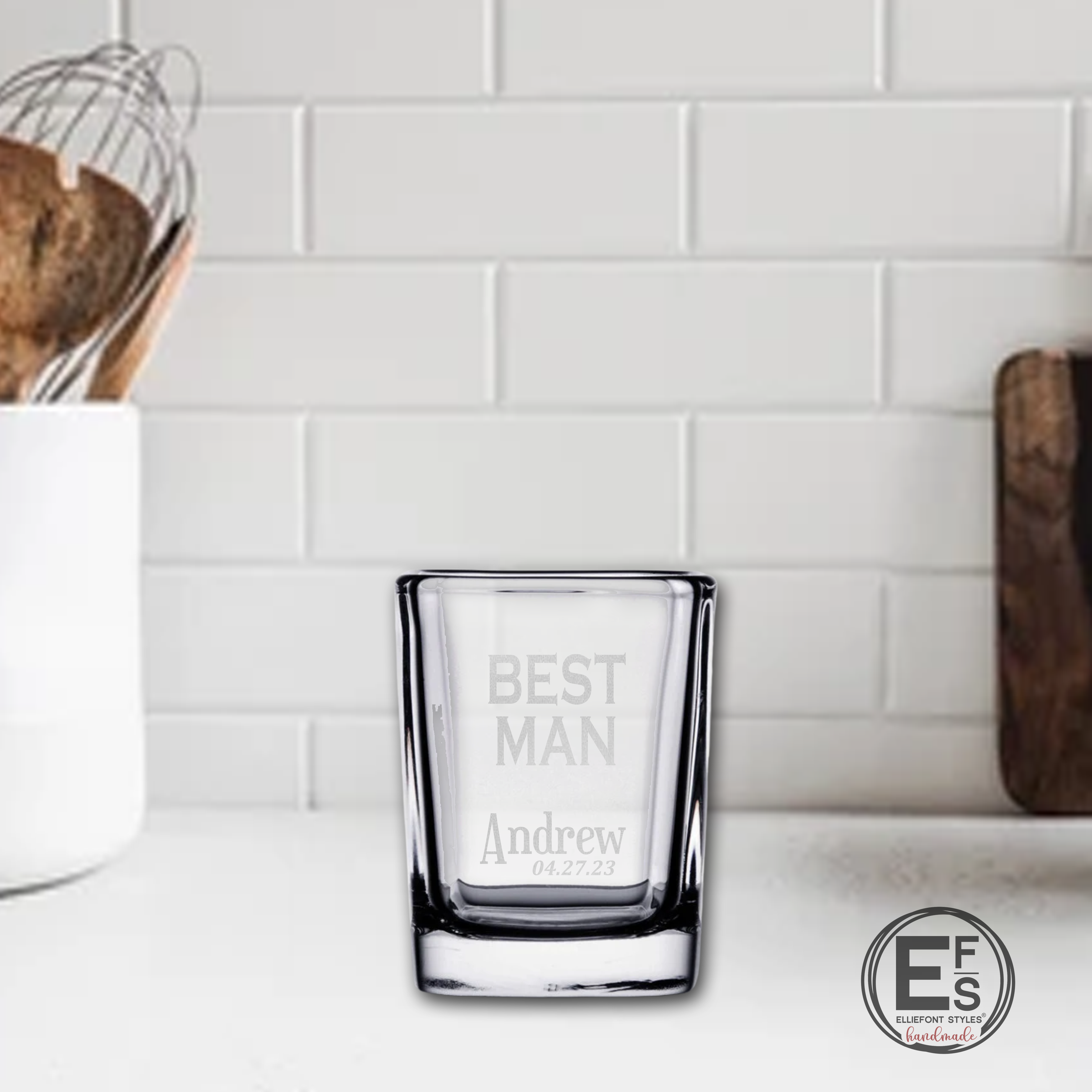 Personalized Shot Glass for Groomsmen