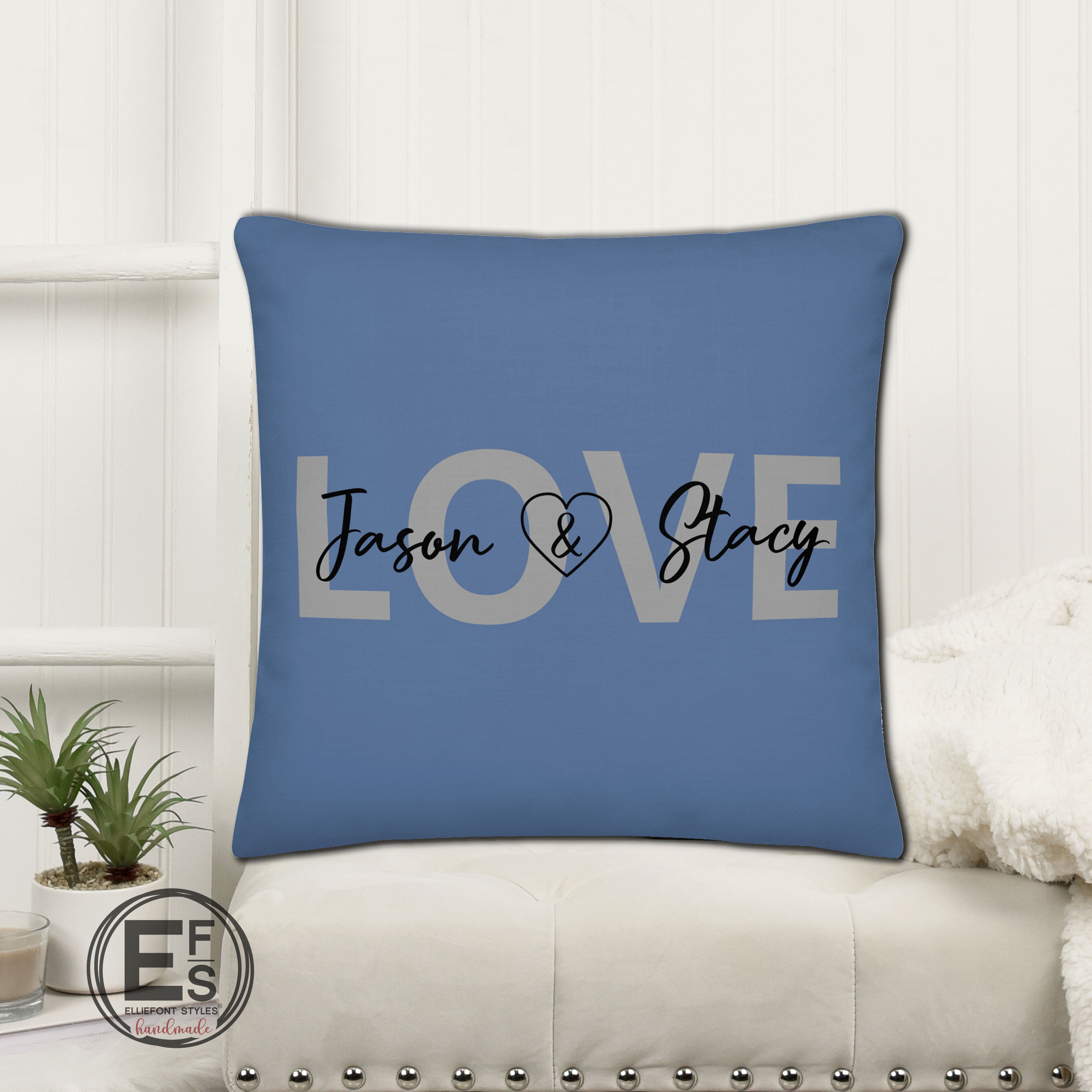 LOVE Personalized 18" Throw pillow