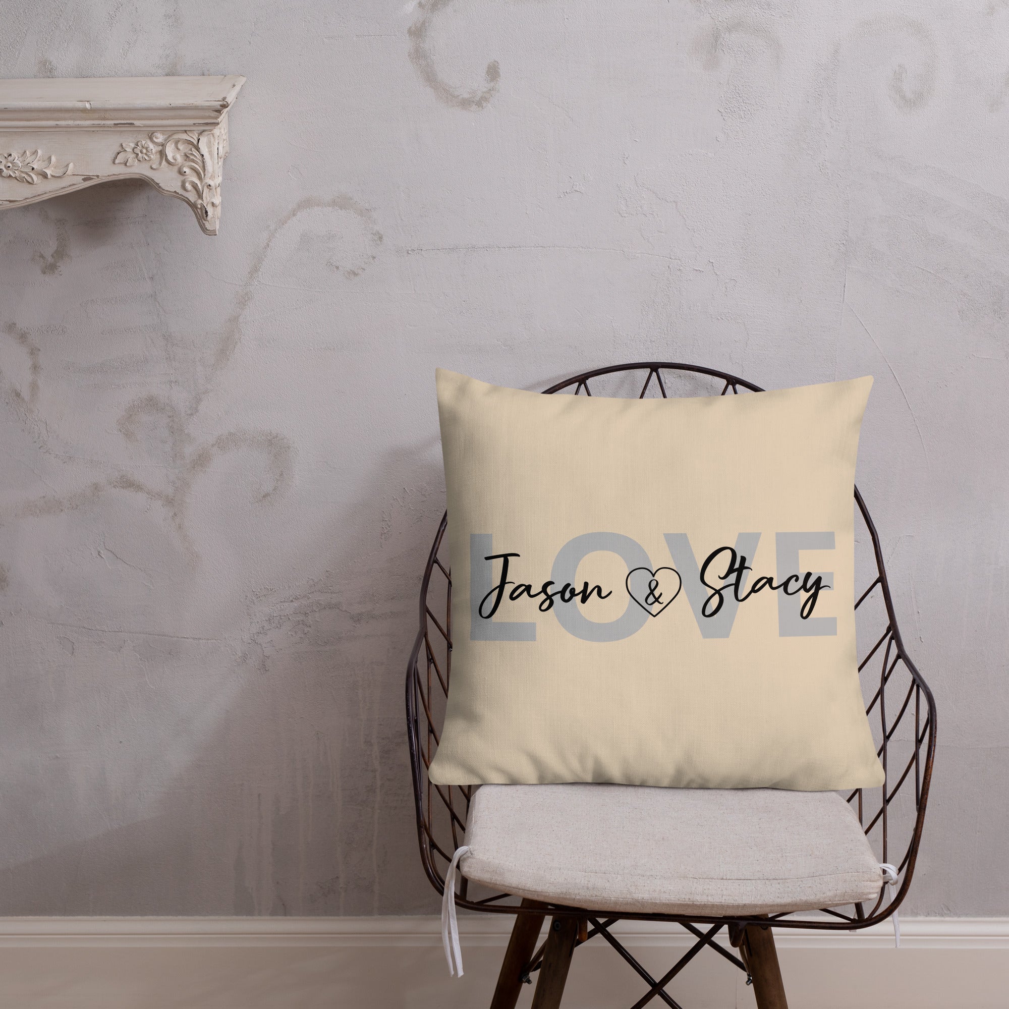 LOVE Personalized 18" Throw pillow