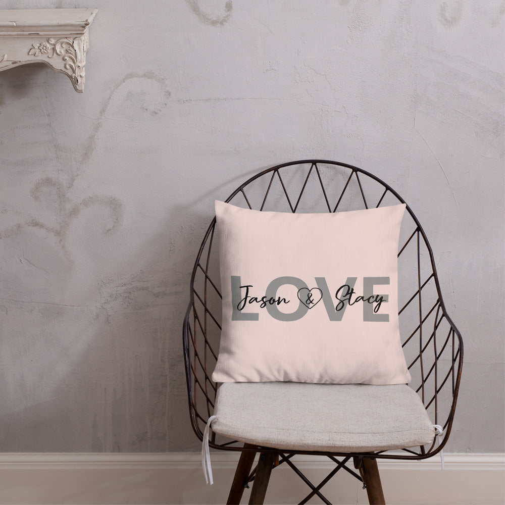 LOVE Personalized 18" Throw pillow
