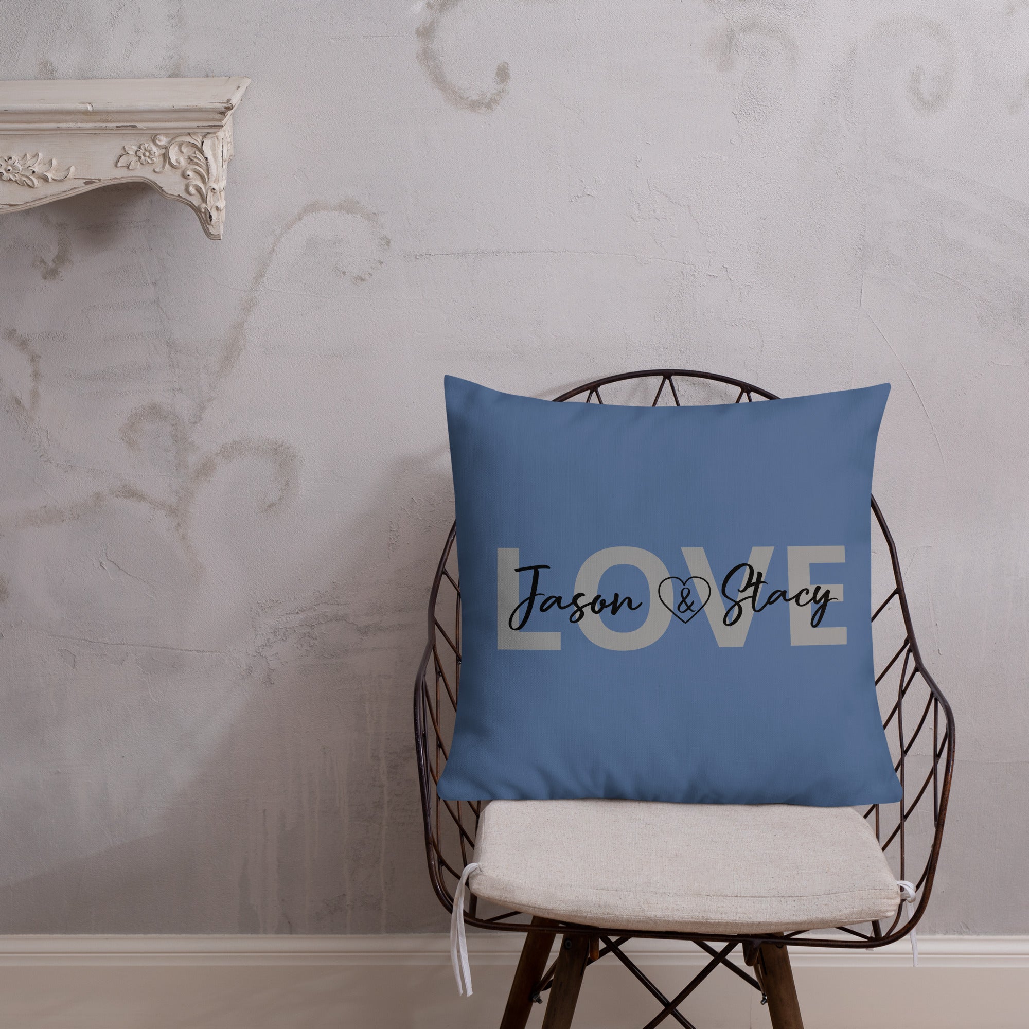 LOVE Personalized 22" Throw pillow