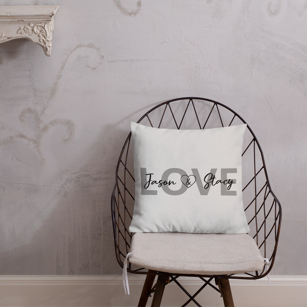 LOVE Personalized 18" Throw pillow