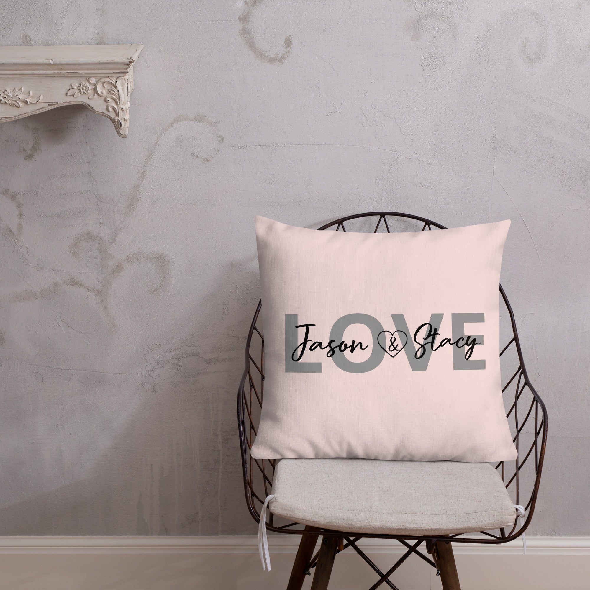 LOVE Personalized 18" Throw pillow